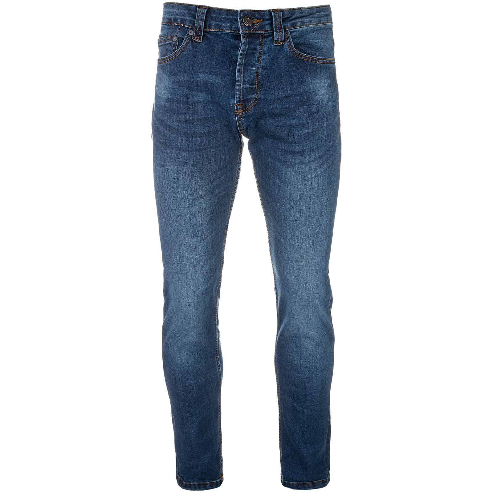Mens Designer style Smith /& Jones Cotton Dark Blue Denims Regular Fit New FURIO