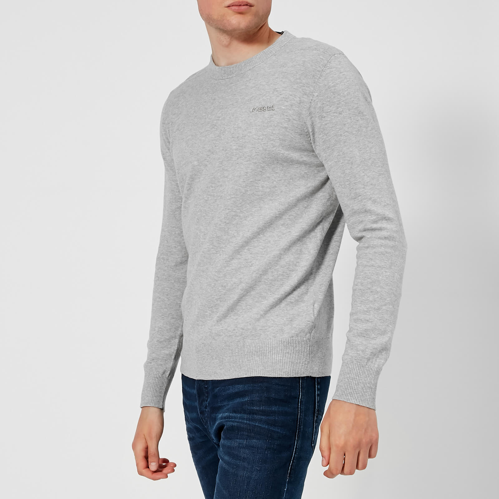 grey crew neck jumper mens
