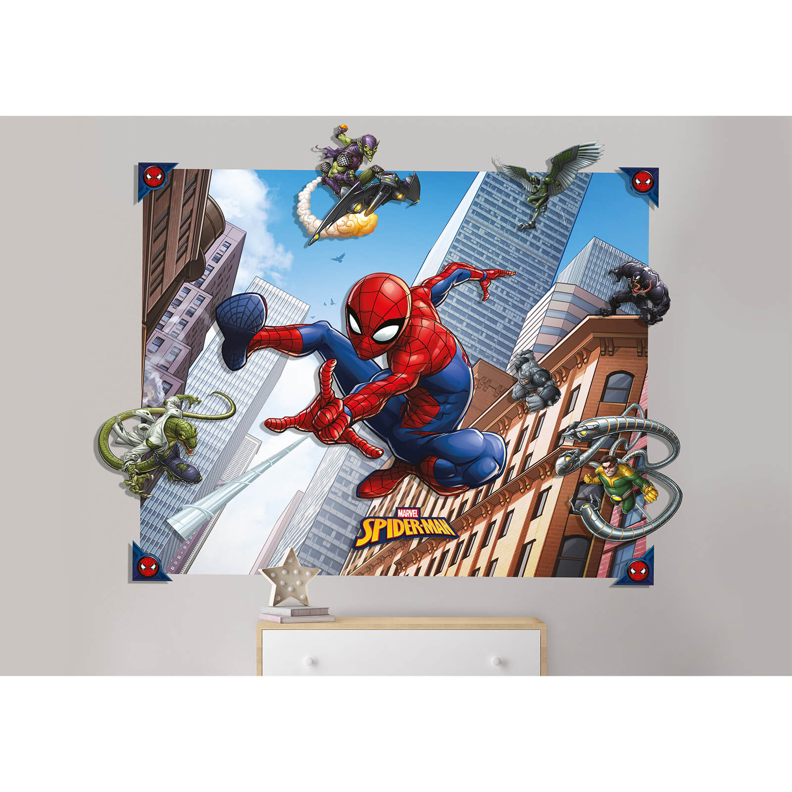 Walltastic Spider Man 3d Pop Out Wall Decoration Homeware Zavvi Us