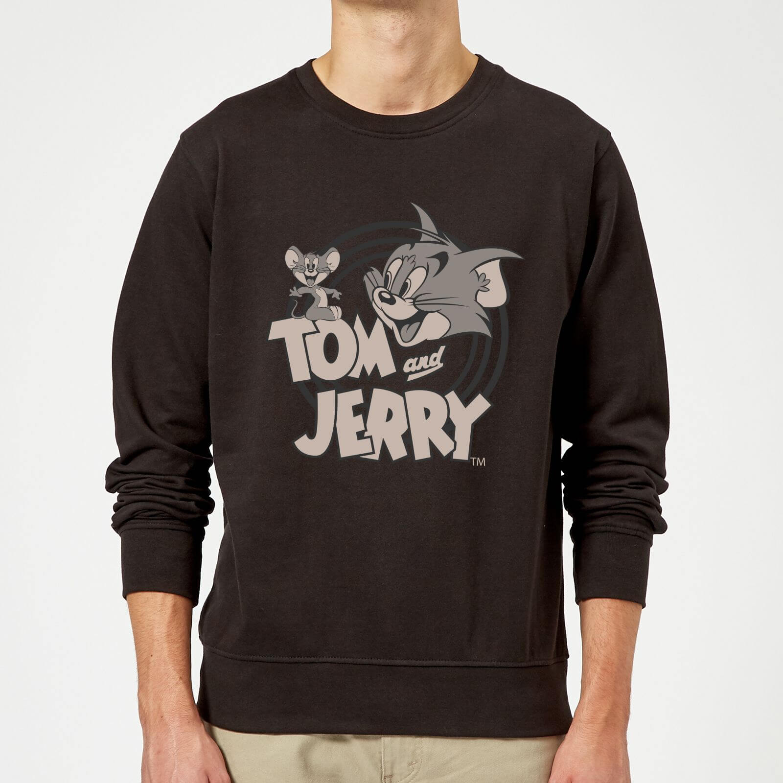 Tom Jerry Circle Pullover Schwarz