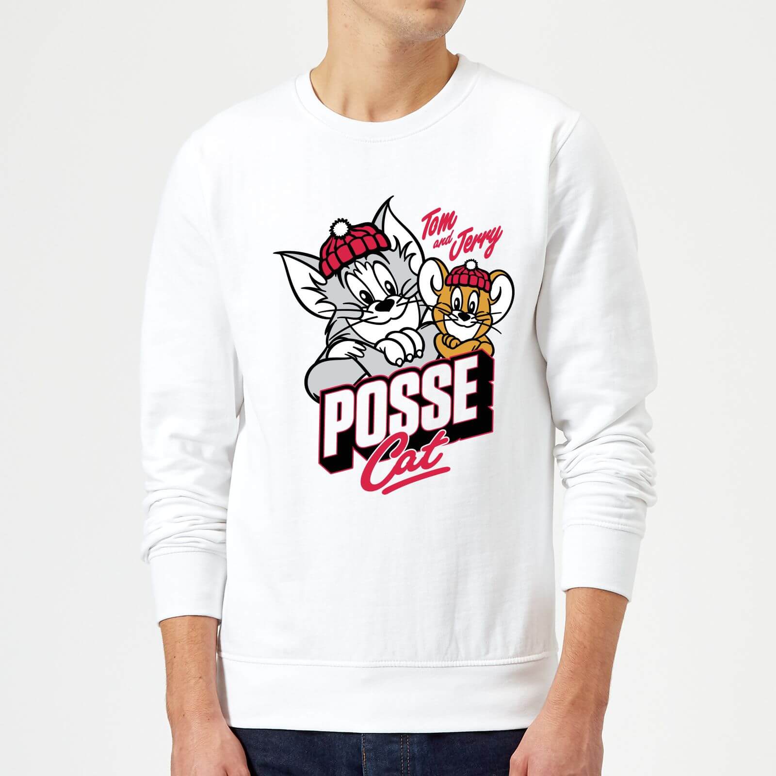 Tom Jerry Posse Cat Sweatshirt White Clothing Zavvi Uk
