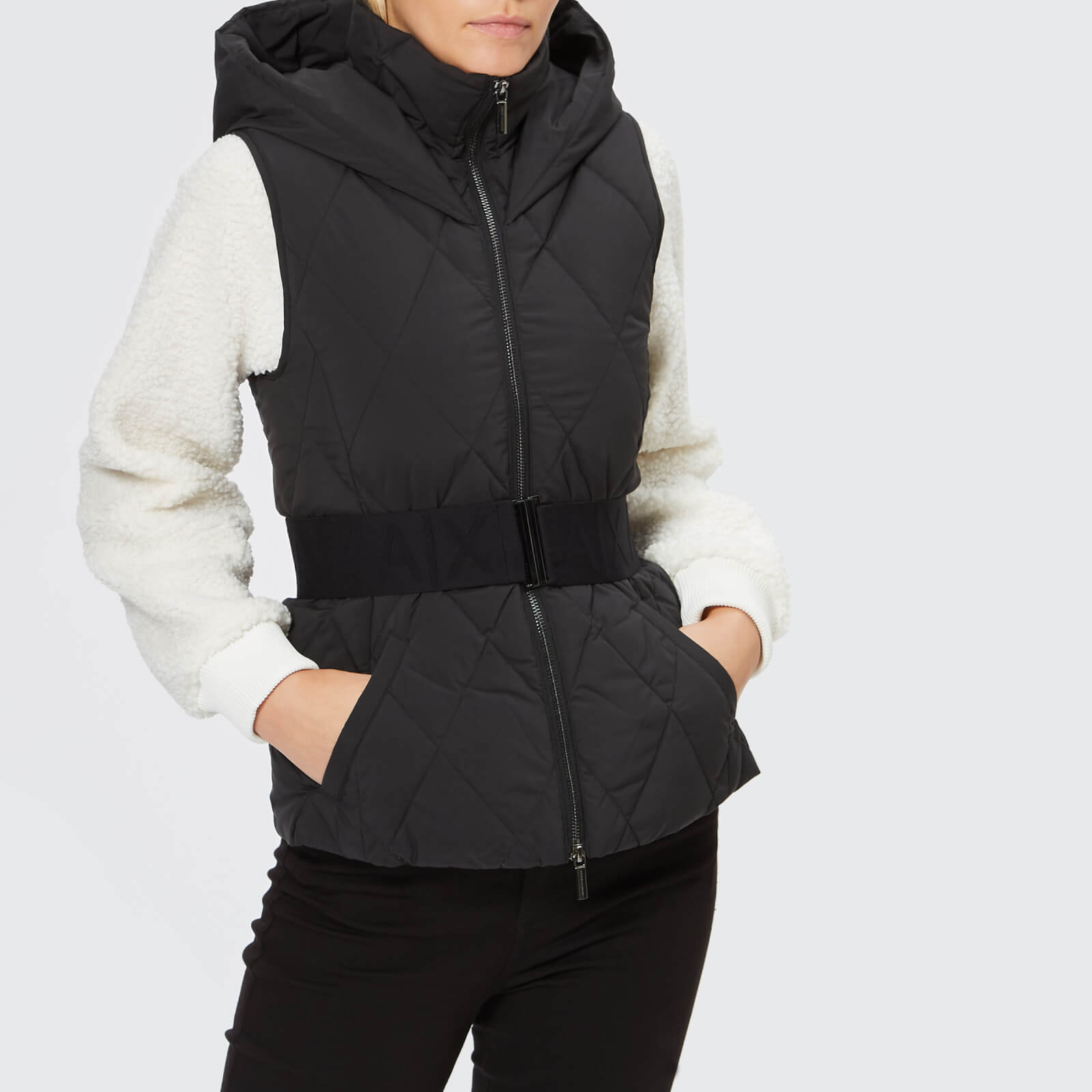 armani gilet black