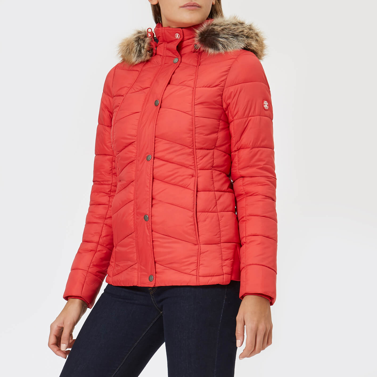 barbour bernera quilted jacket red