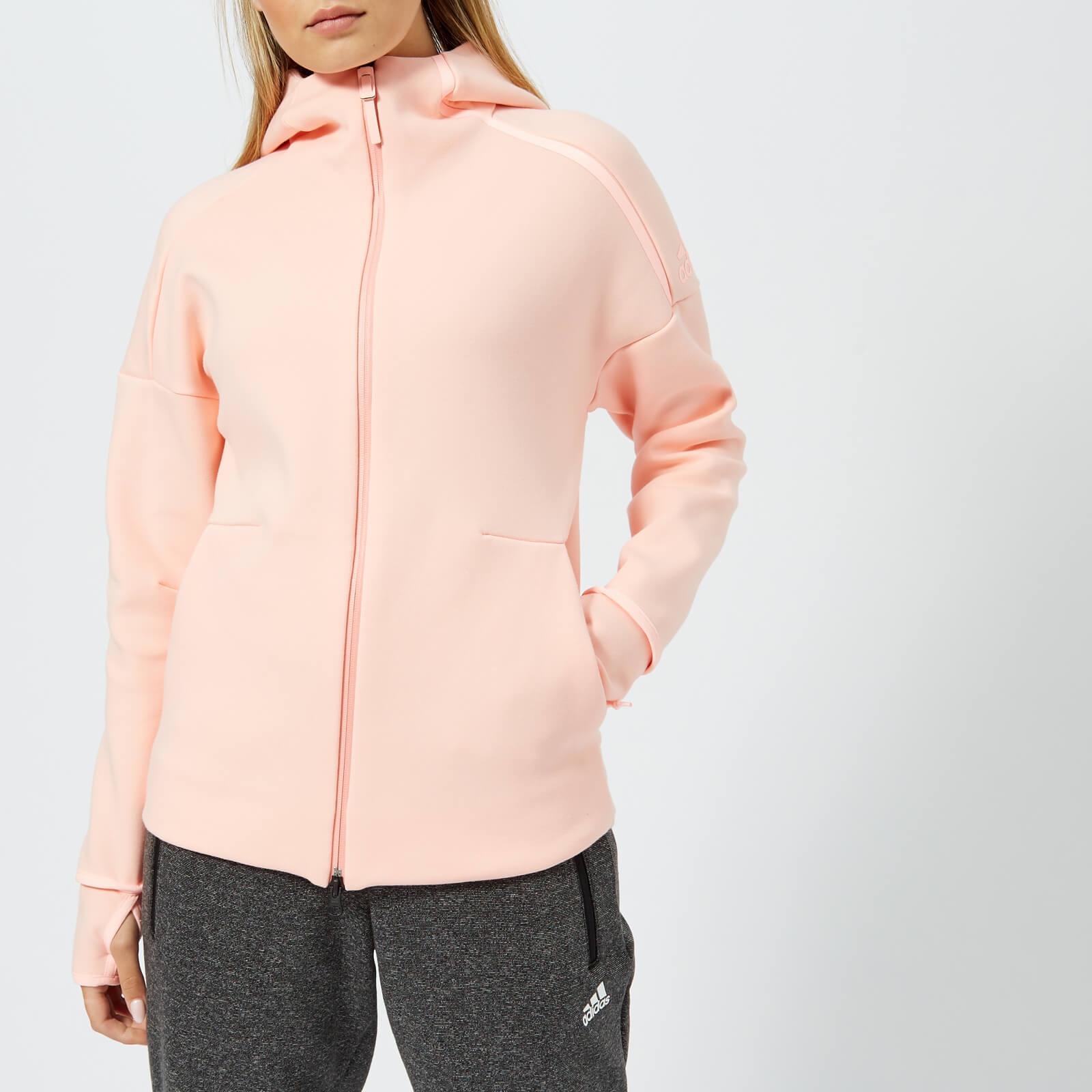 adidas haze coral hoodie
