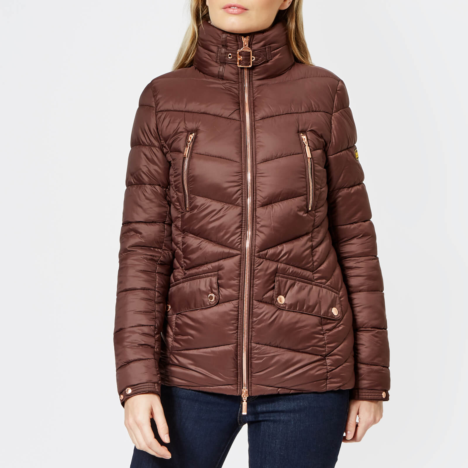 barbour autocross cocoa quilted jacket