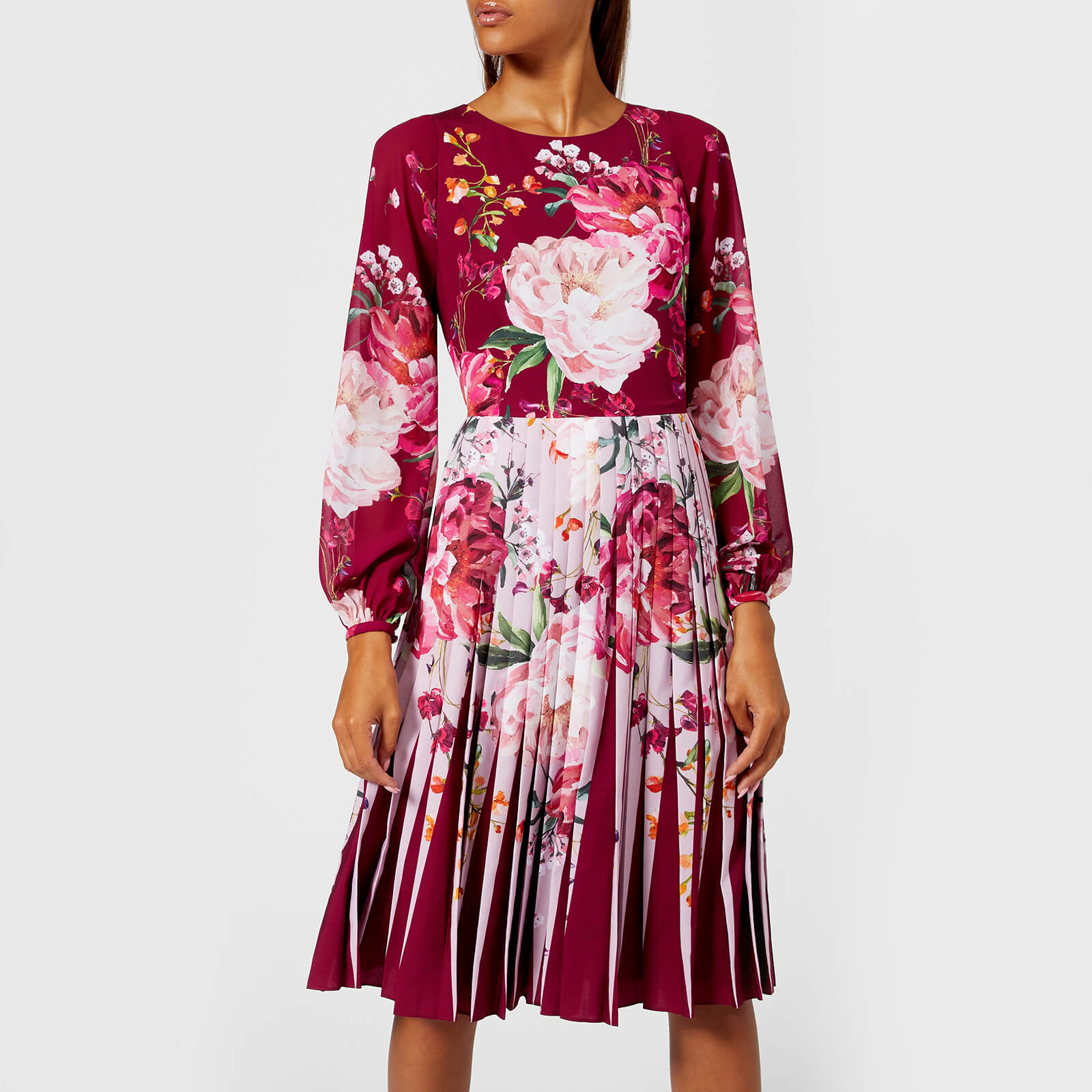 esperan serenity contrast pleat dress