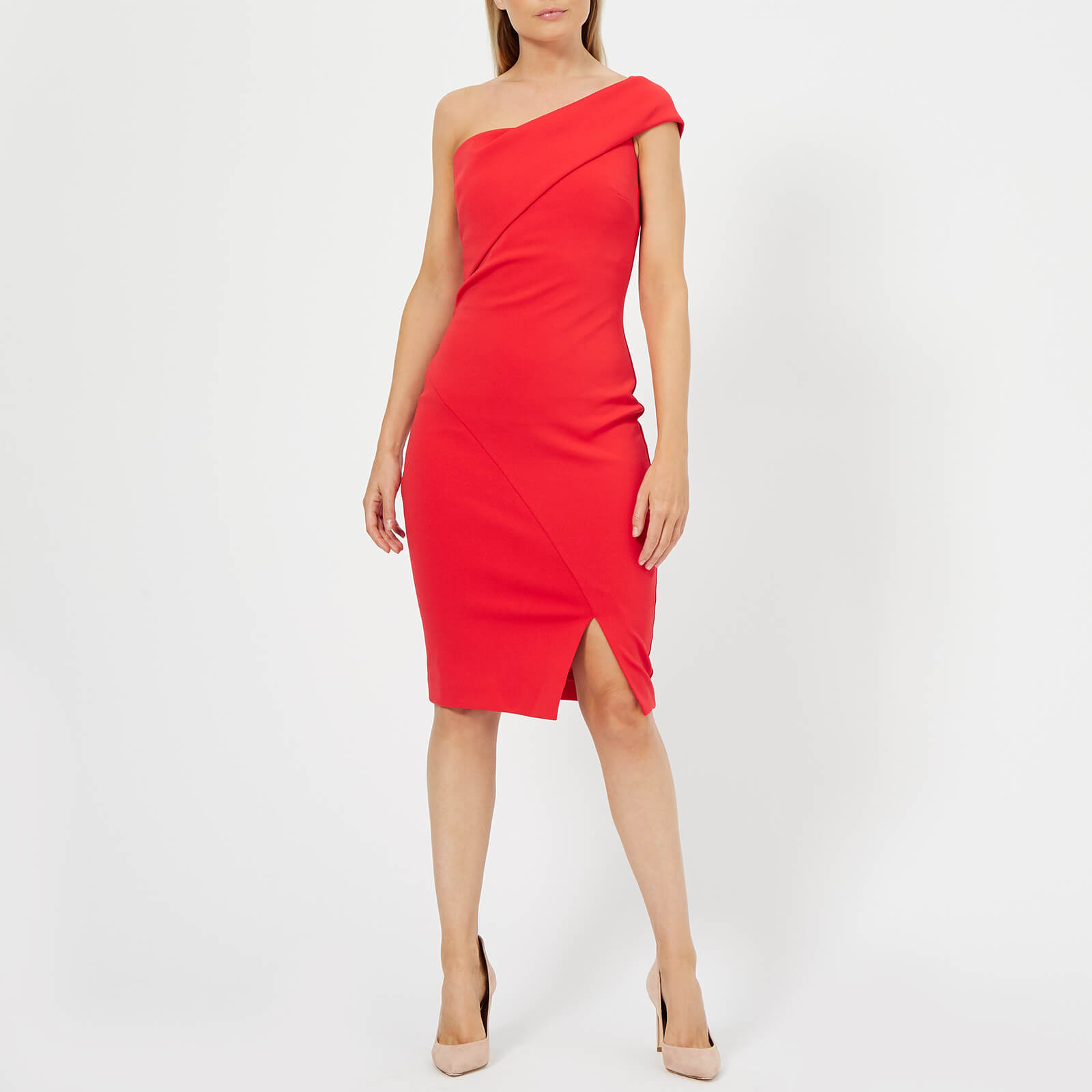 ted baker areena bardot dress red