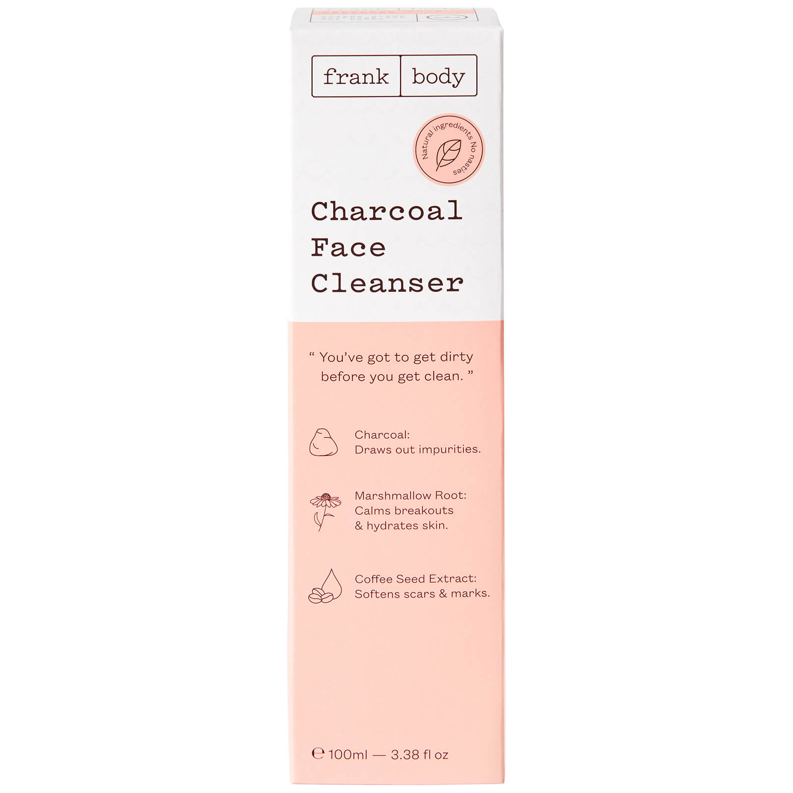 frank body charcoal face cleanser