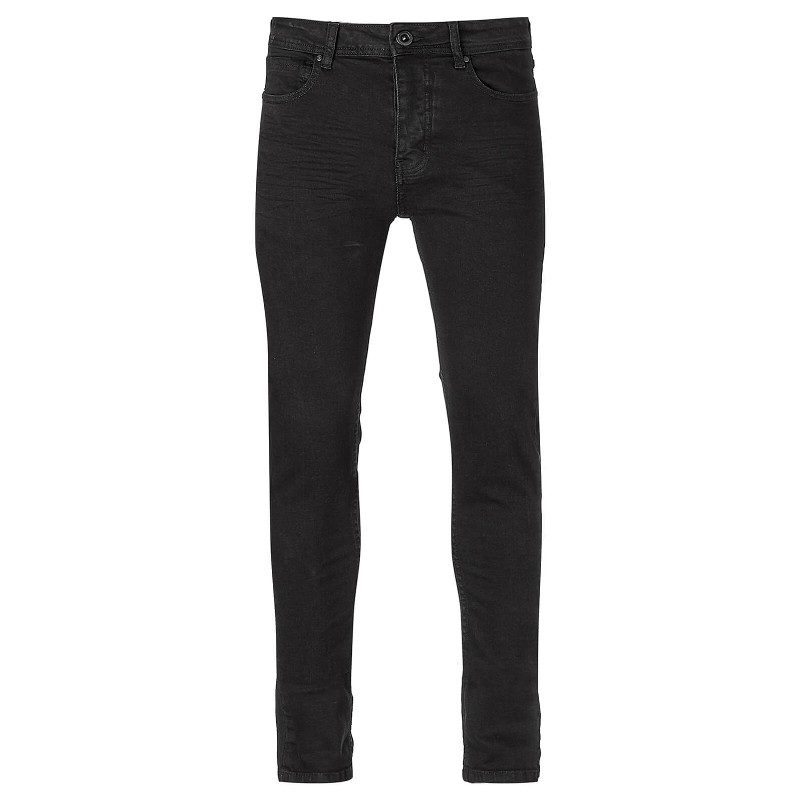 Threadbare Men S Riley Premium Super Skinny Stretch Jeans Black