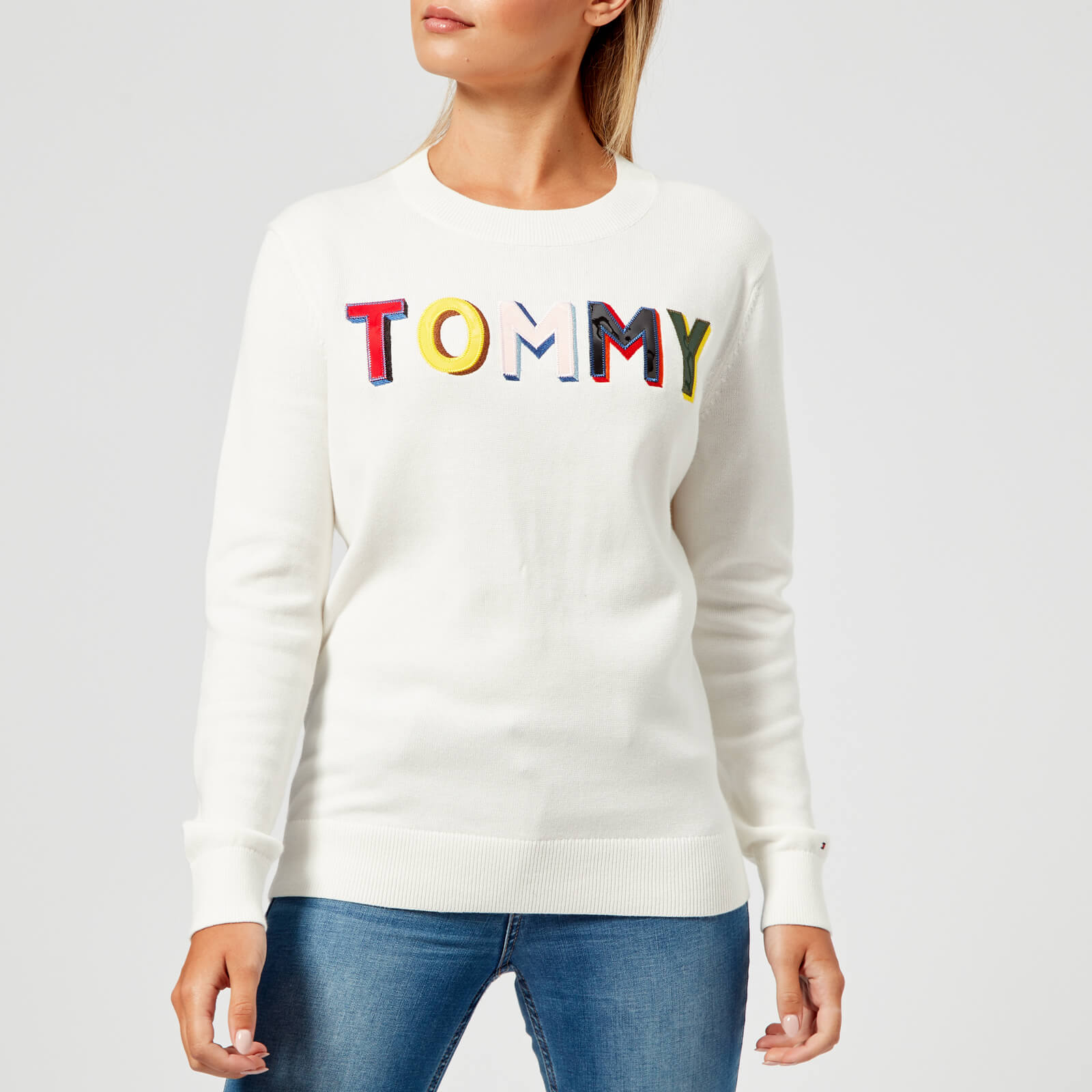 tommy hilfiger white sweatshirt womens