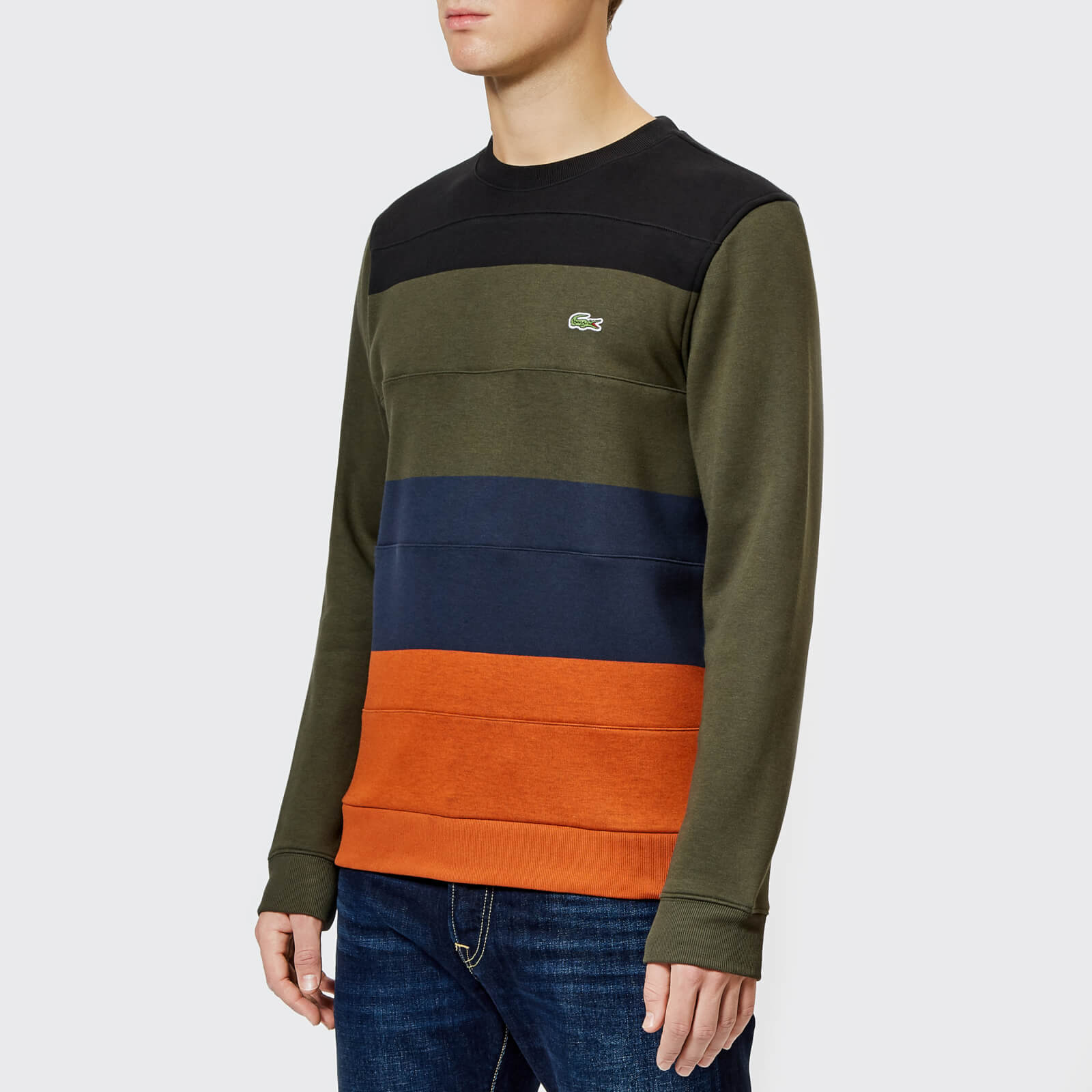 lacoste colour block sweatshirt