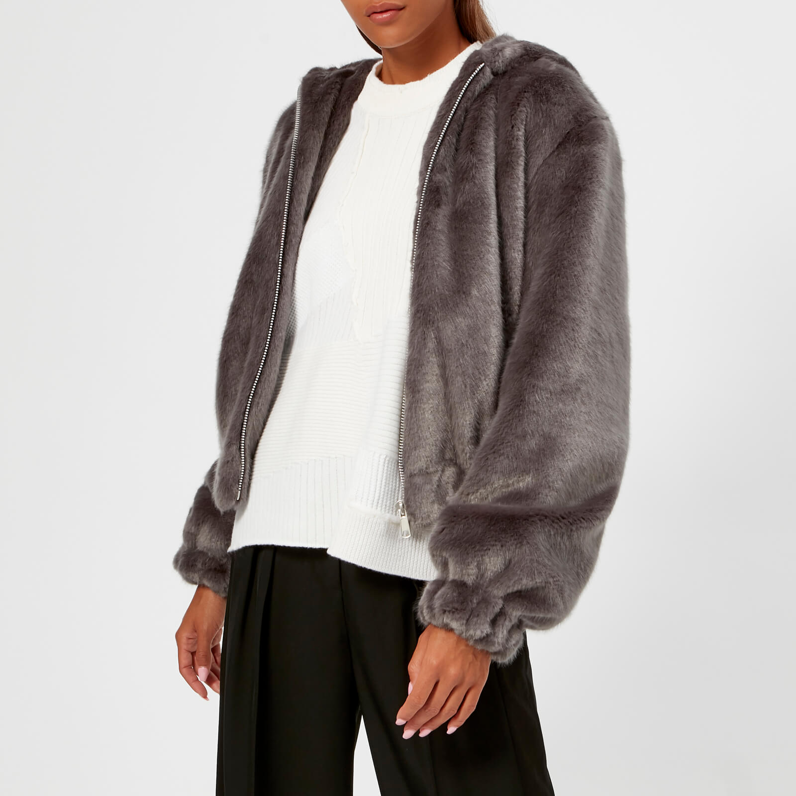 Helmut lang hooded mink hotsell bomber