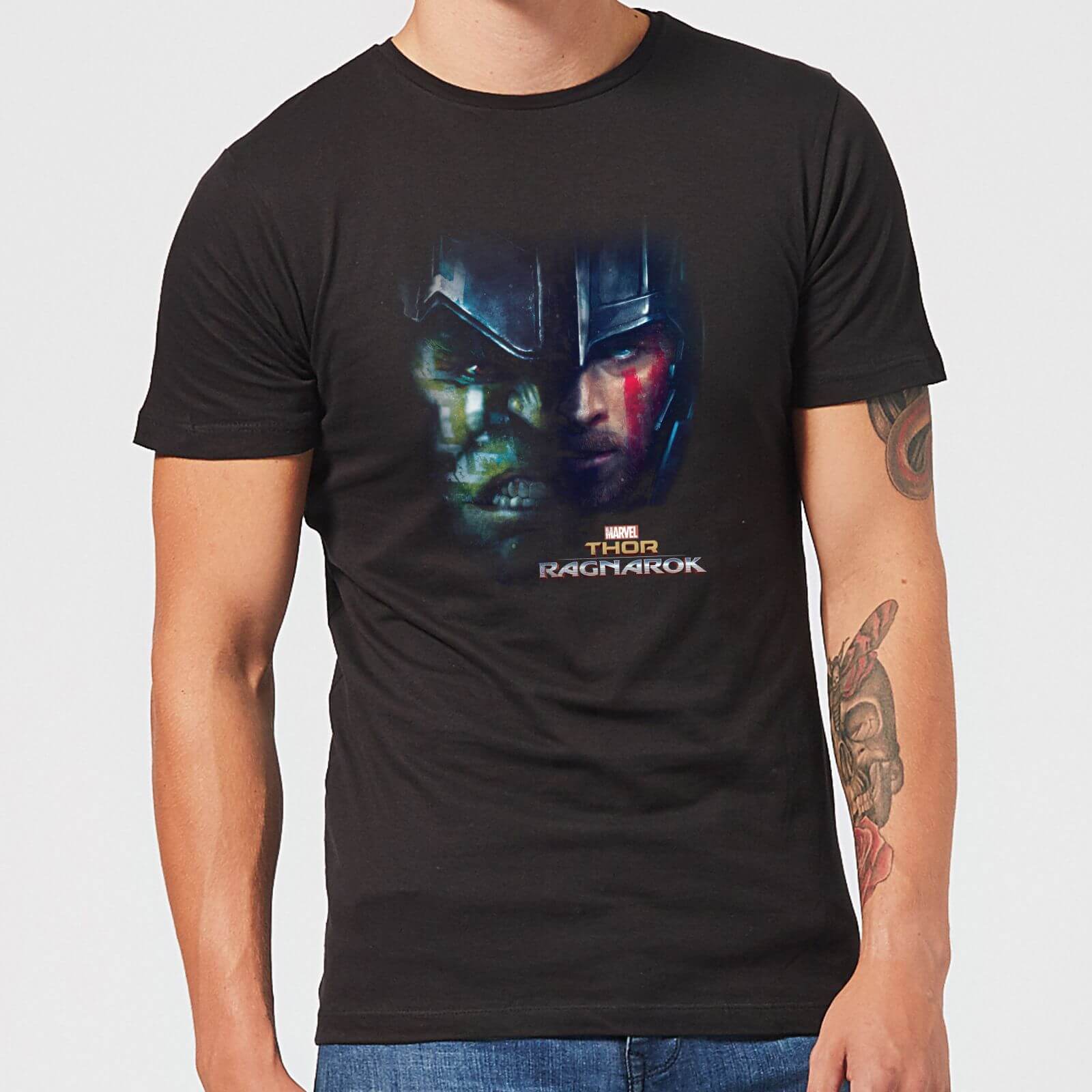 Marvel Thor Ragnarok Hulk Split Face Men S T Shirt Black Clothing Zavvi Uk