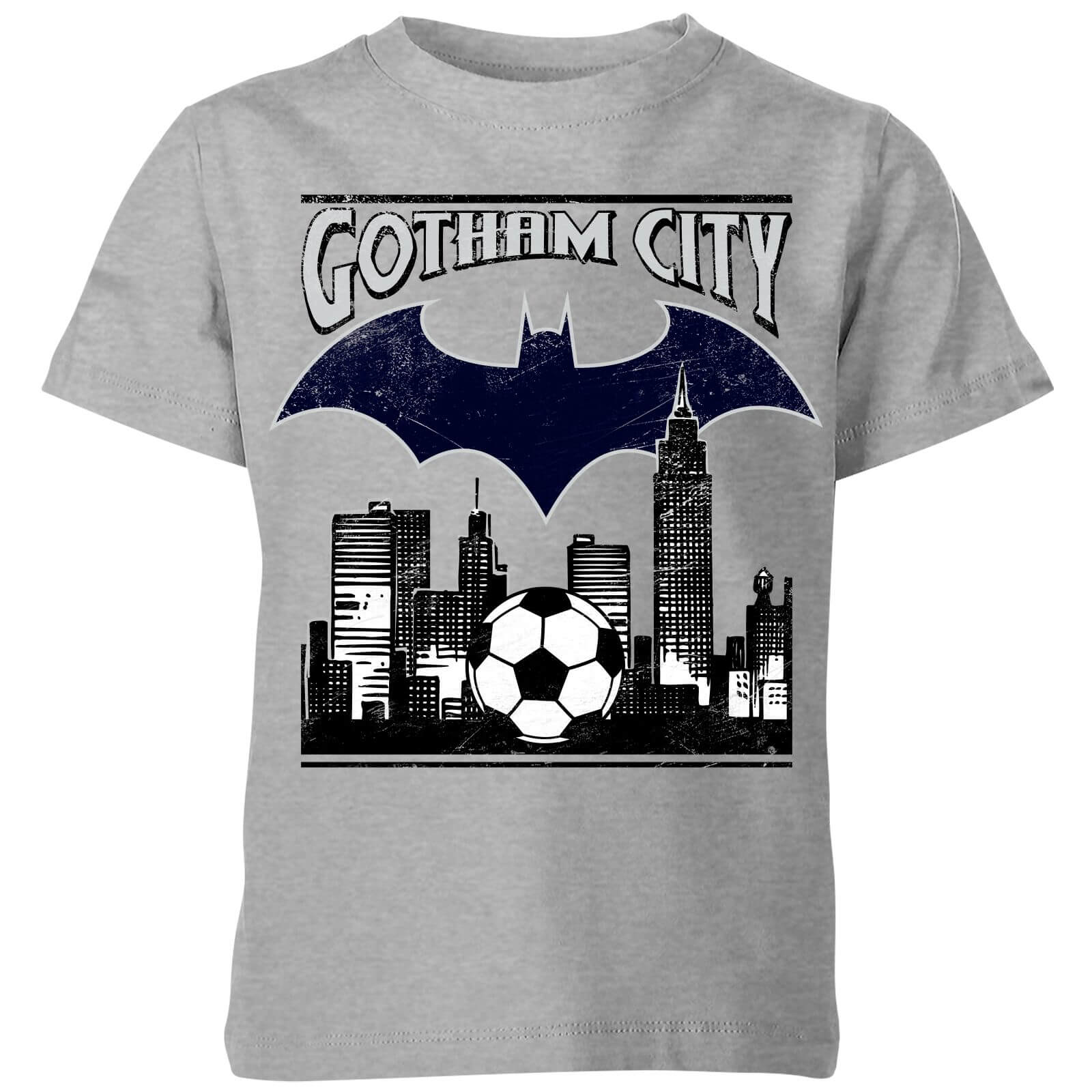 Dc Batman Football Gotham City Kids T Shirt Grey Pop In A Box Us