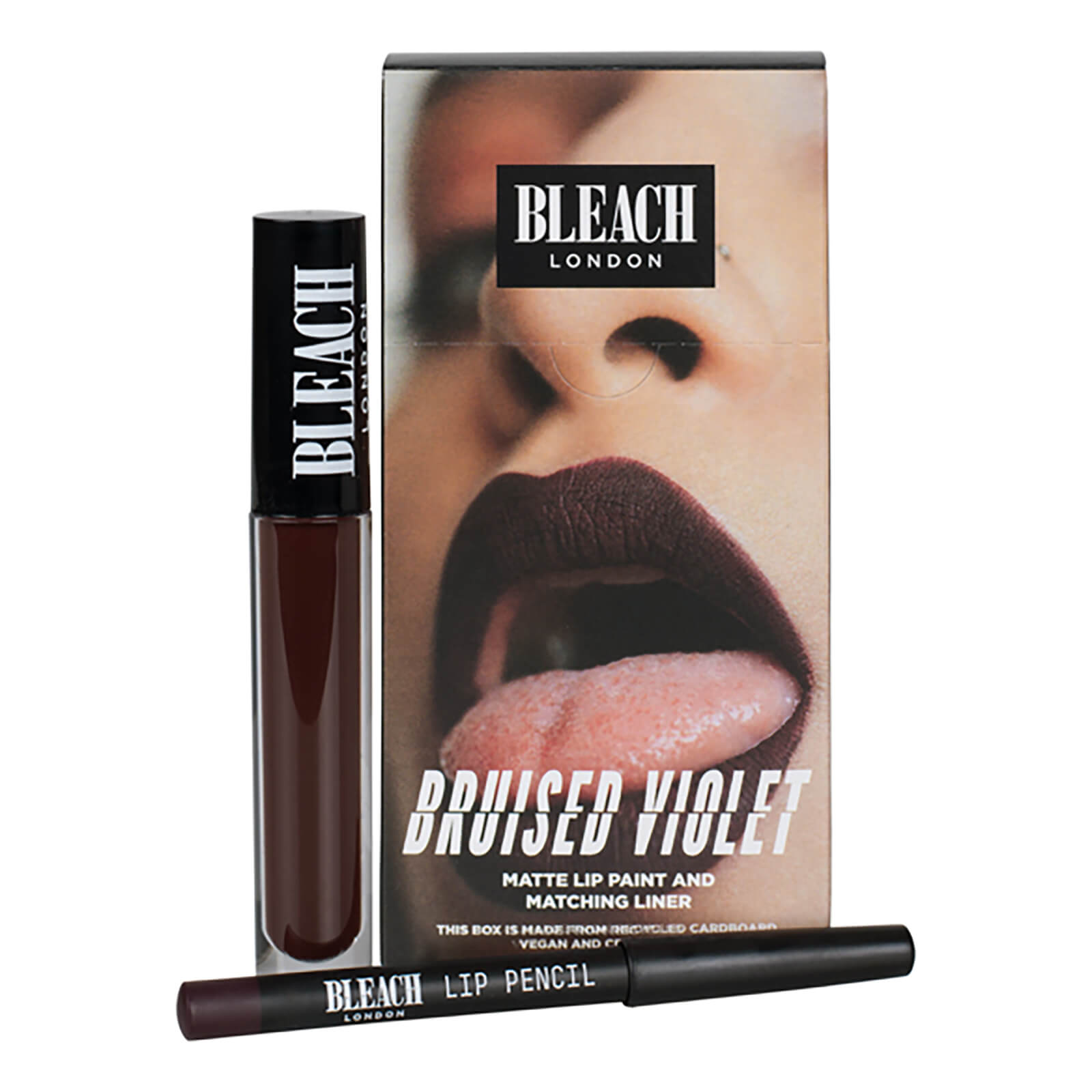 Bleach London Lip Kit Bruised Violet Free Shipping Lookfantastic