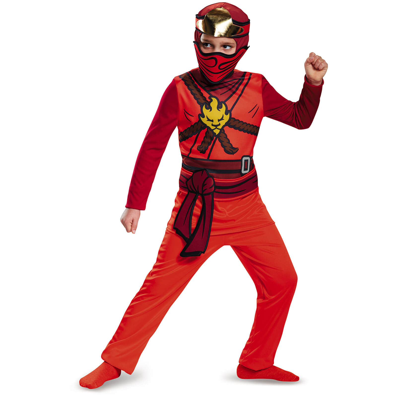 Lego Ninjago Movie Kids Kai Classic Fancy Dress Jumpsuit Red Parties Zavvi Us