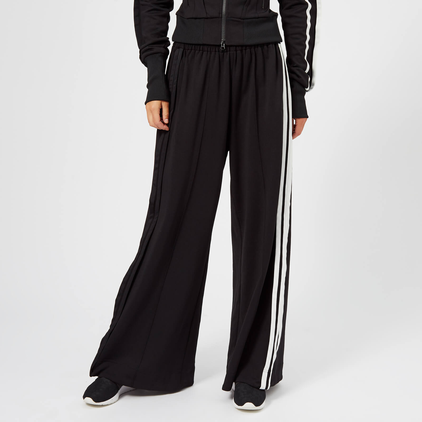 Y 3 Women's 3 Stripe Selvedge Matte Track Pants BlackCore White Y 3 Women's 3 Stripe Selvedge Matte Track Pants BlackCore White