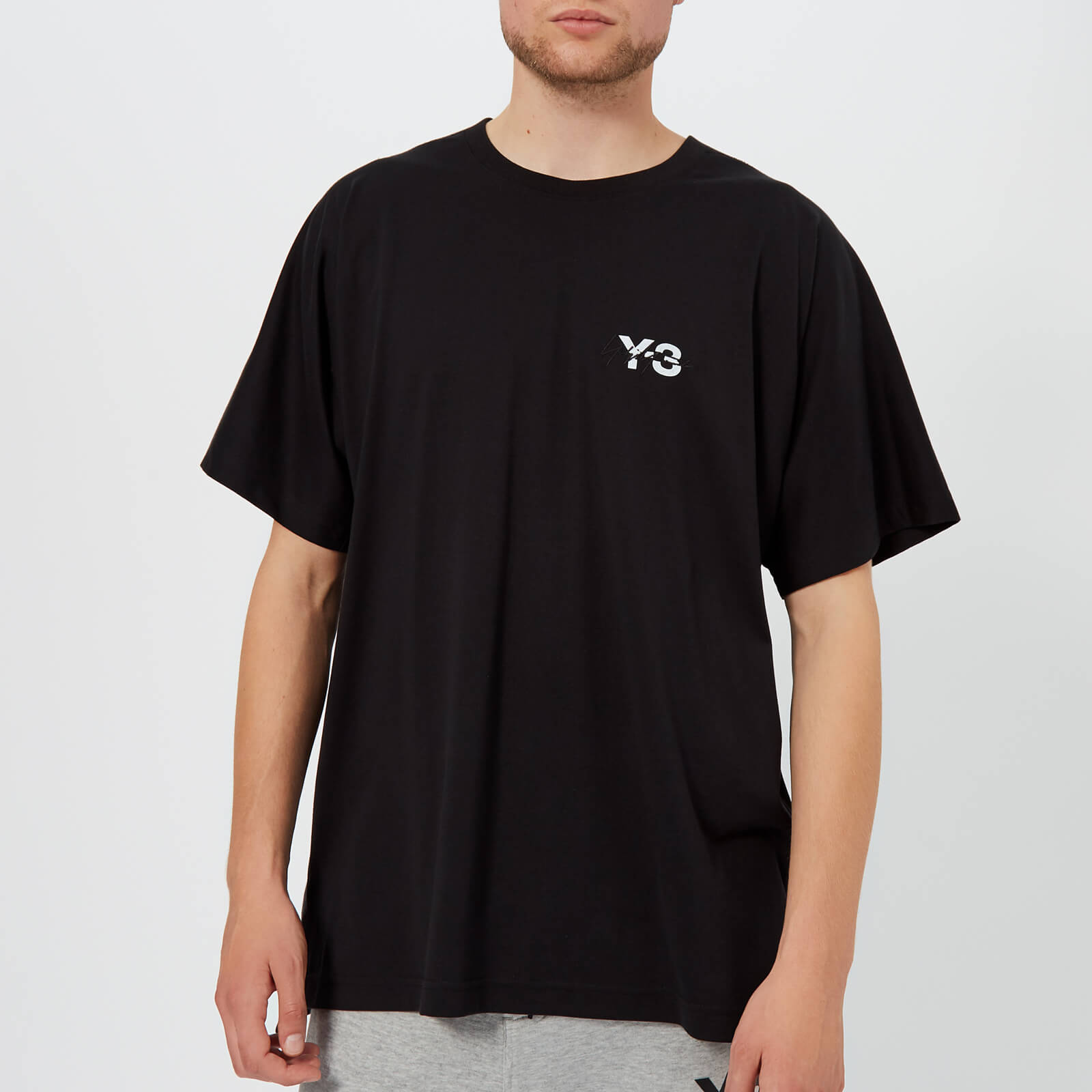 Y 3 Men S Signature Short Sleeve T Shirt Black Free Uk Delivery Available