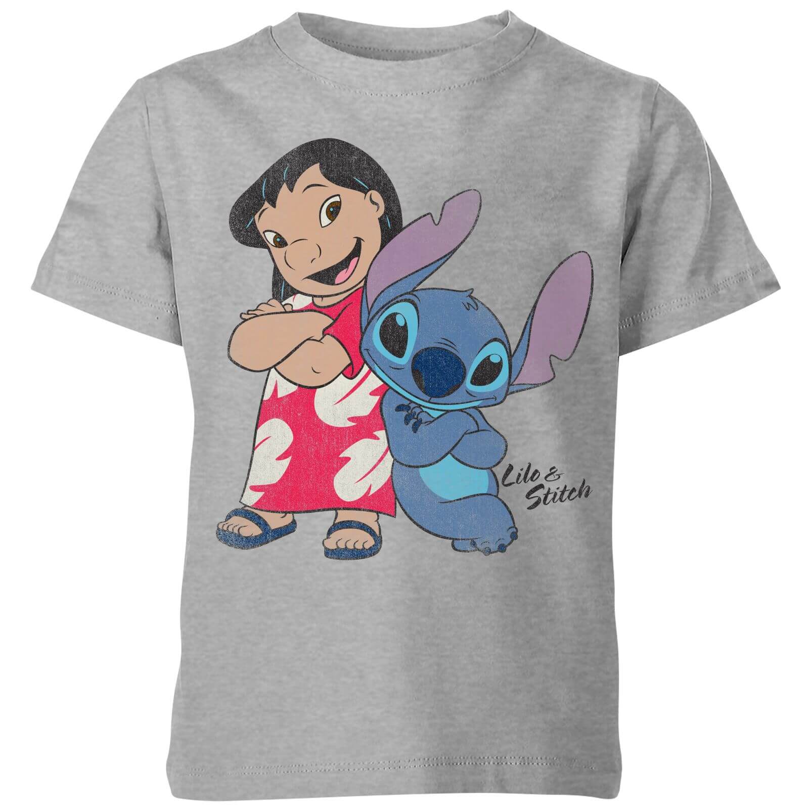 Disney Lilo Stitch Classic Kids T Shirt Grey Clothing Zavvi Uk