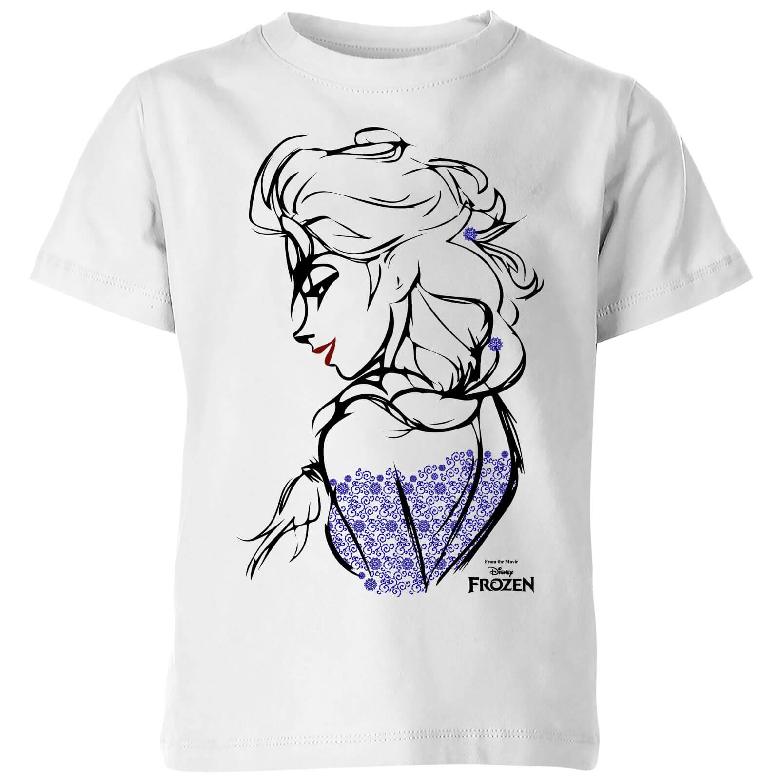 T Shirt Enfant La Reine Des Neiges Croquis Elsa Blanc Clothing