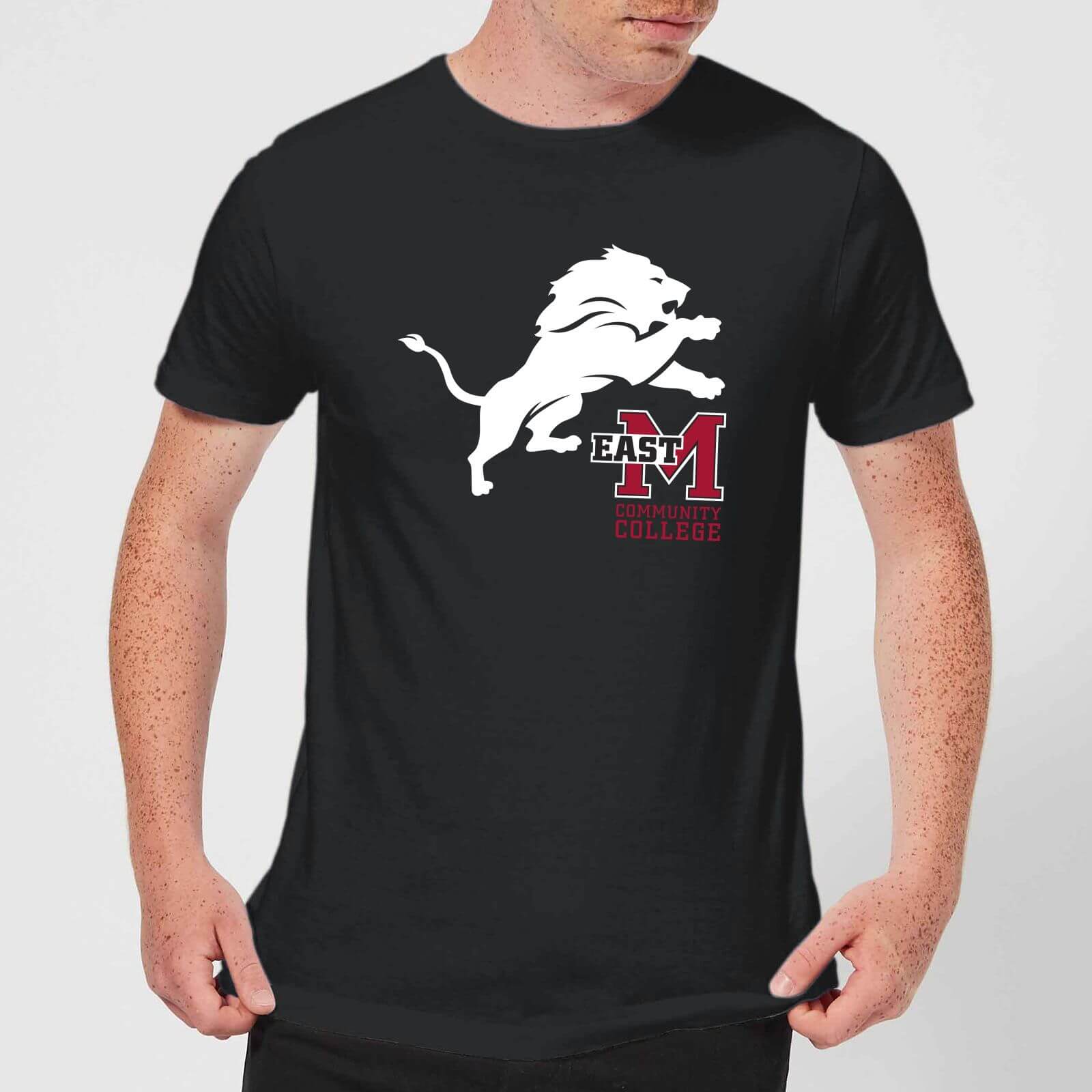 East Mississippi Community College Lion And Logo Men S T Shirt Black Clothing Zavvi Us
