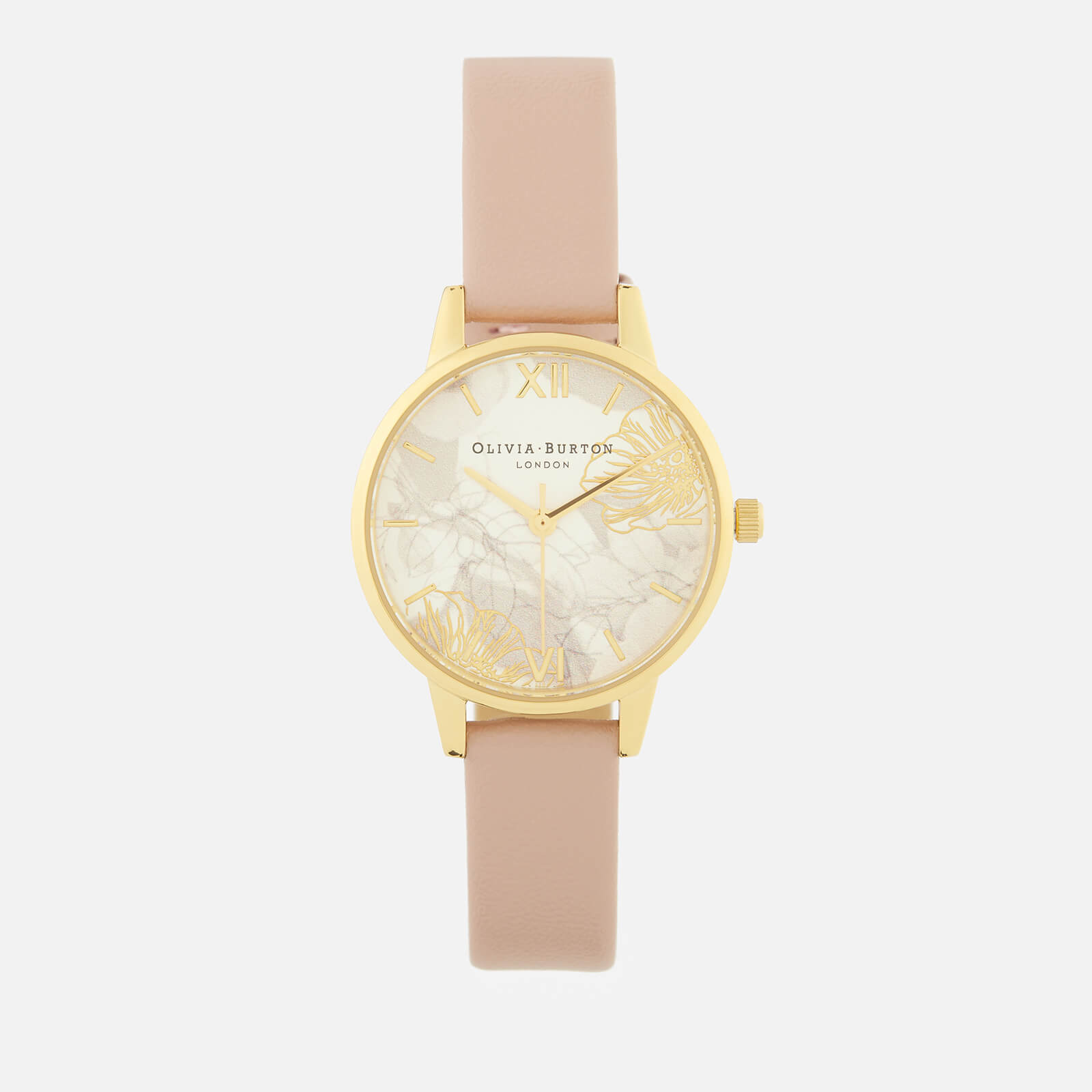 Olivia Burton Women S Abstract Florals Watch Vegan Rose Sand