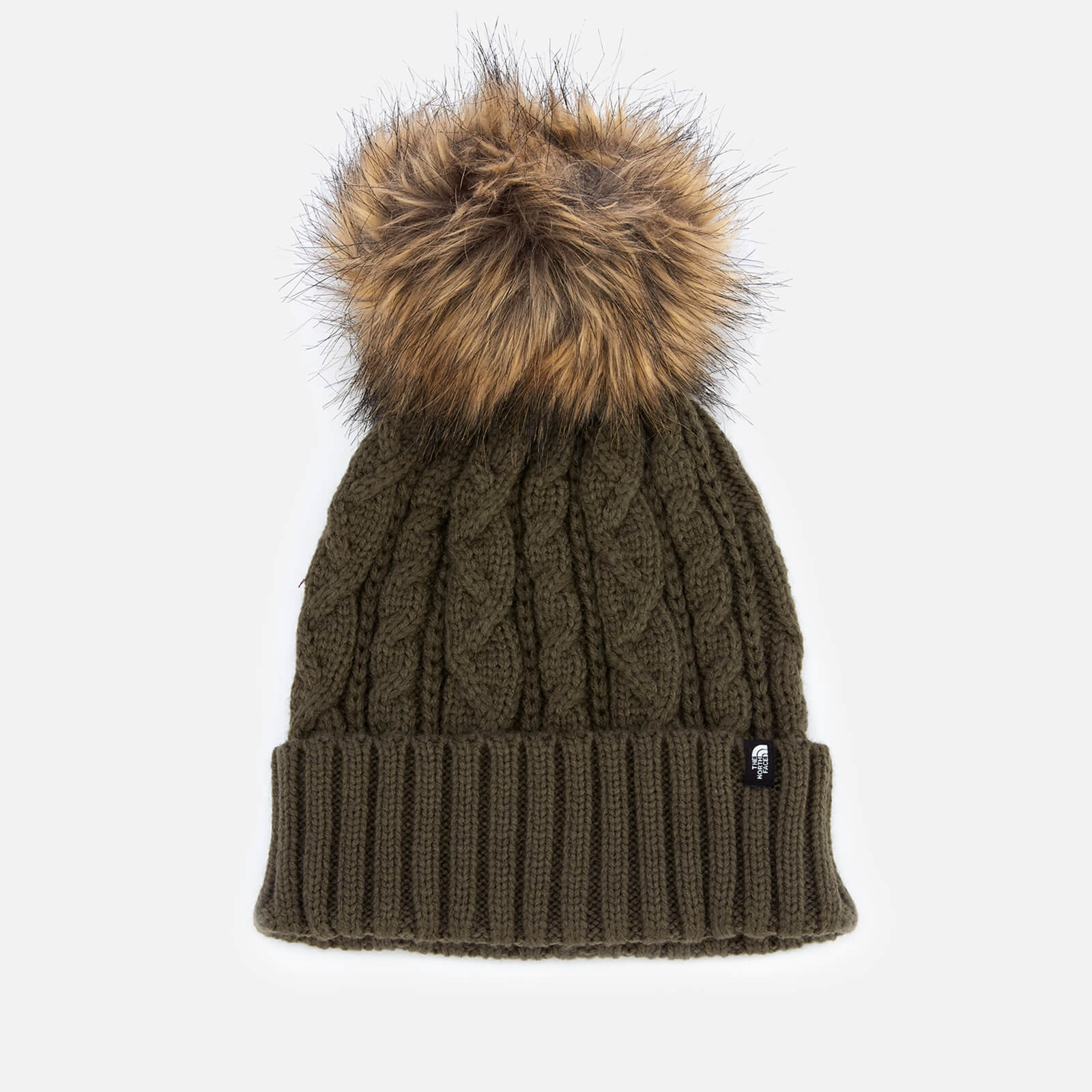 north face oh mega fur pom beanie