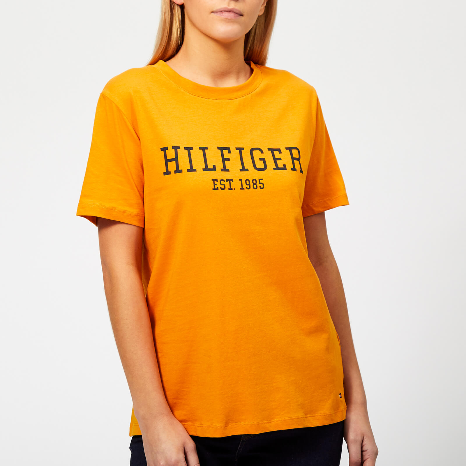 tommy hilfiger yellow shirt womens