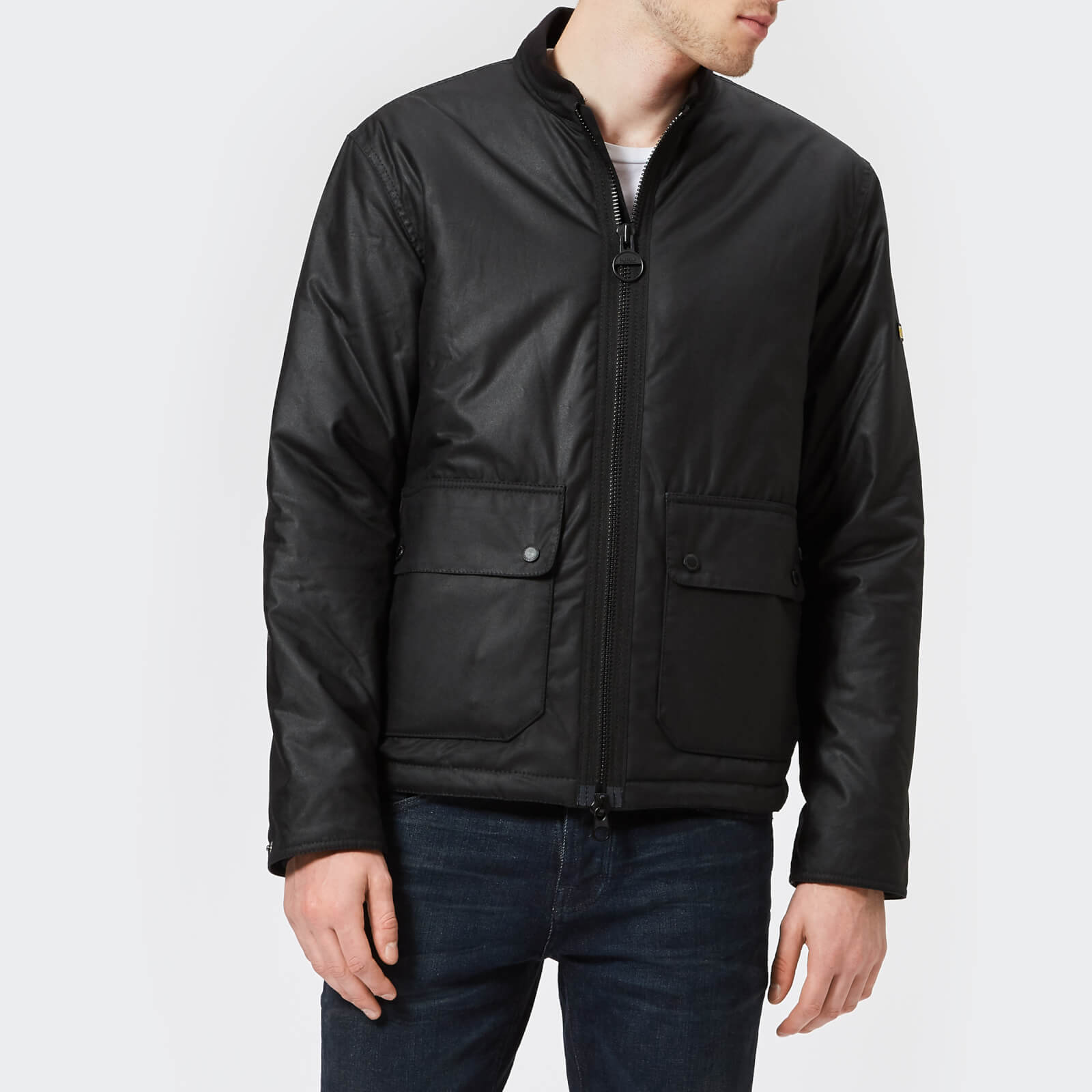 barbour international injection wax jacket