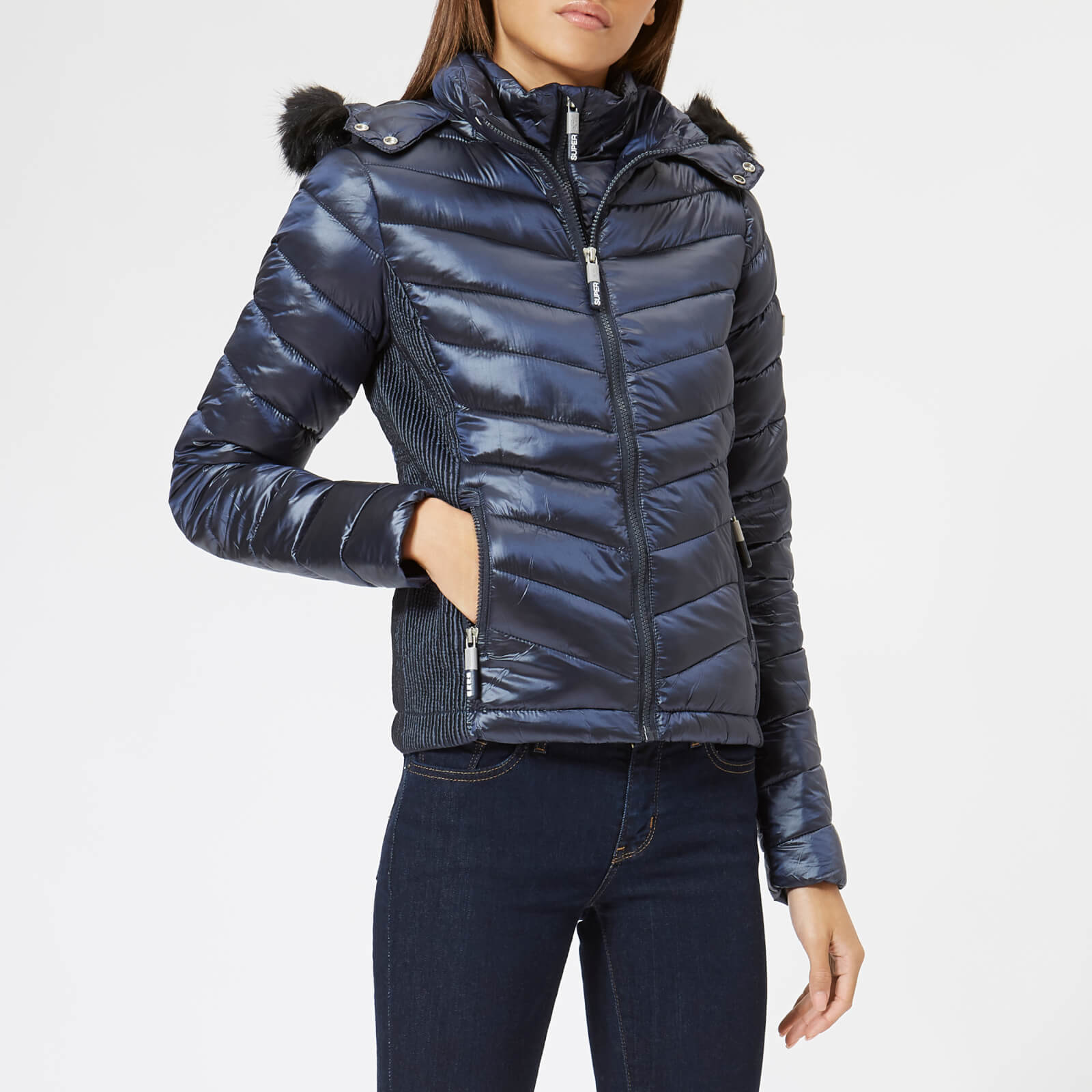 Hooded luxe discount chevron fuji jacket