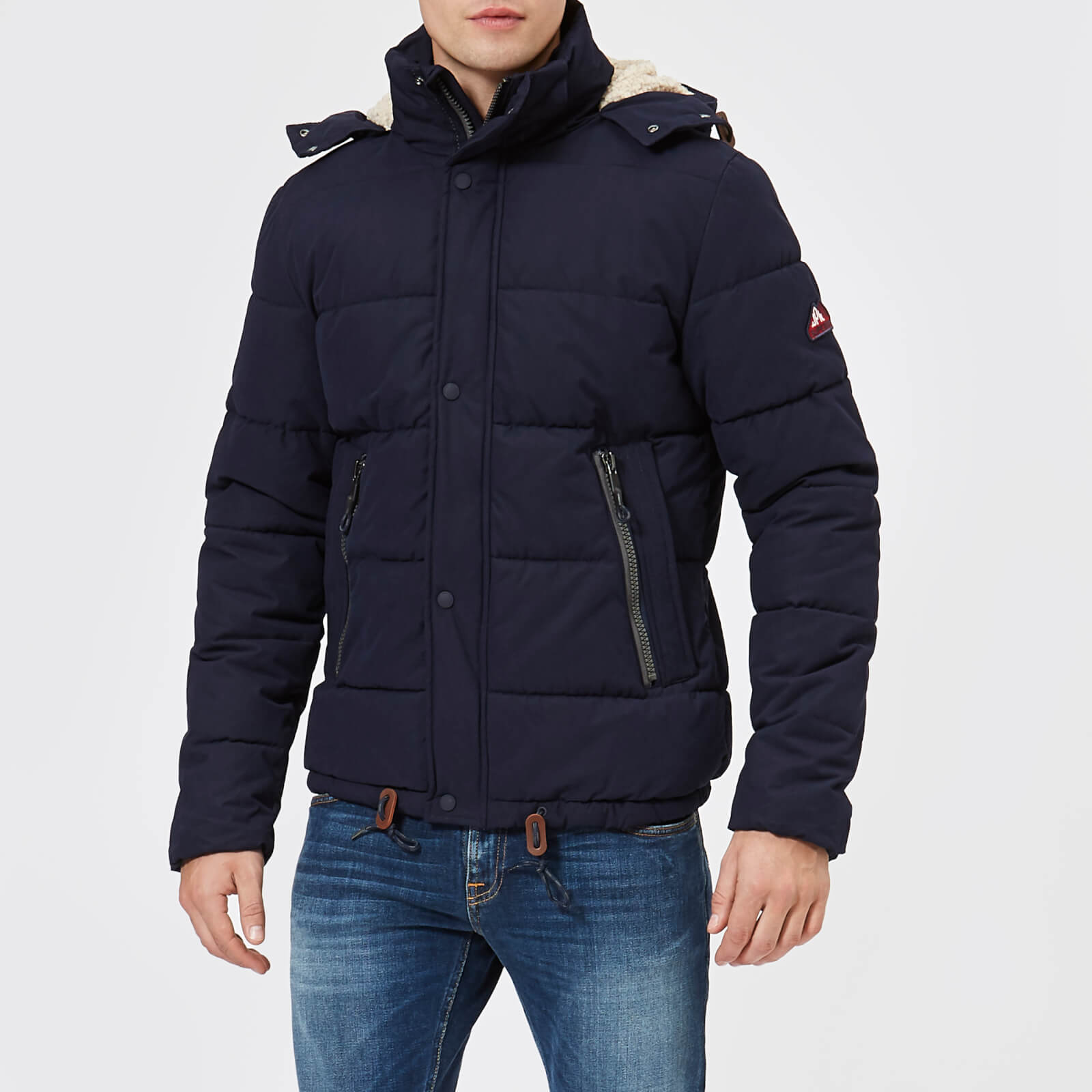 Superdry New Academy Navy Hooded Padded Gilet 56T 
