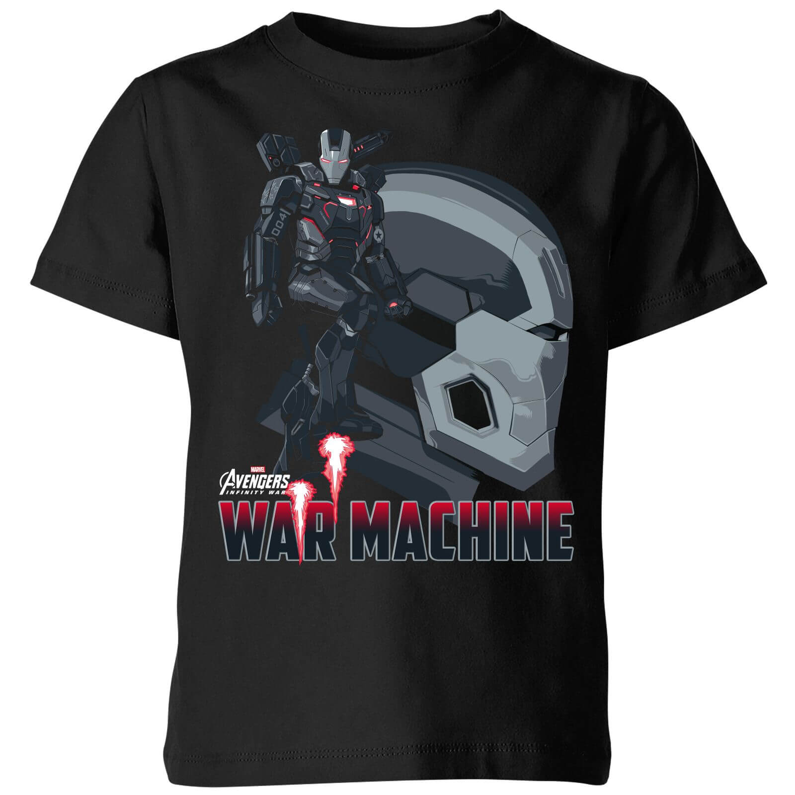 Avengers War Machine Kids T Shirt Black Clothing Zavvi Uk