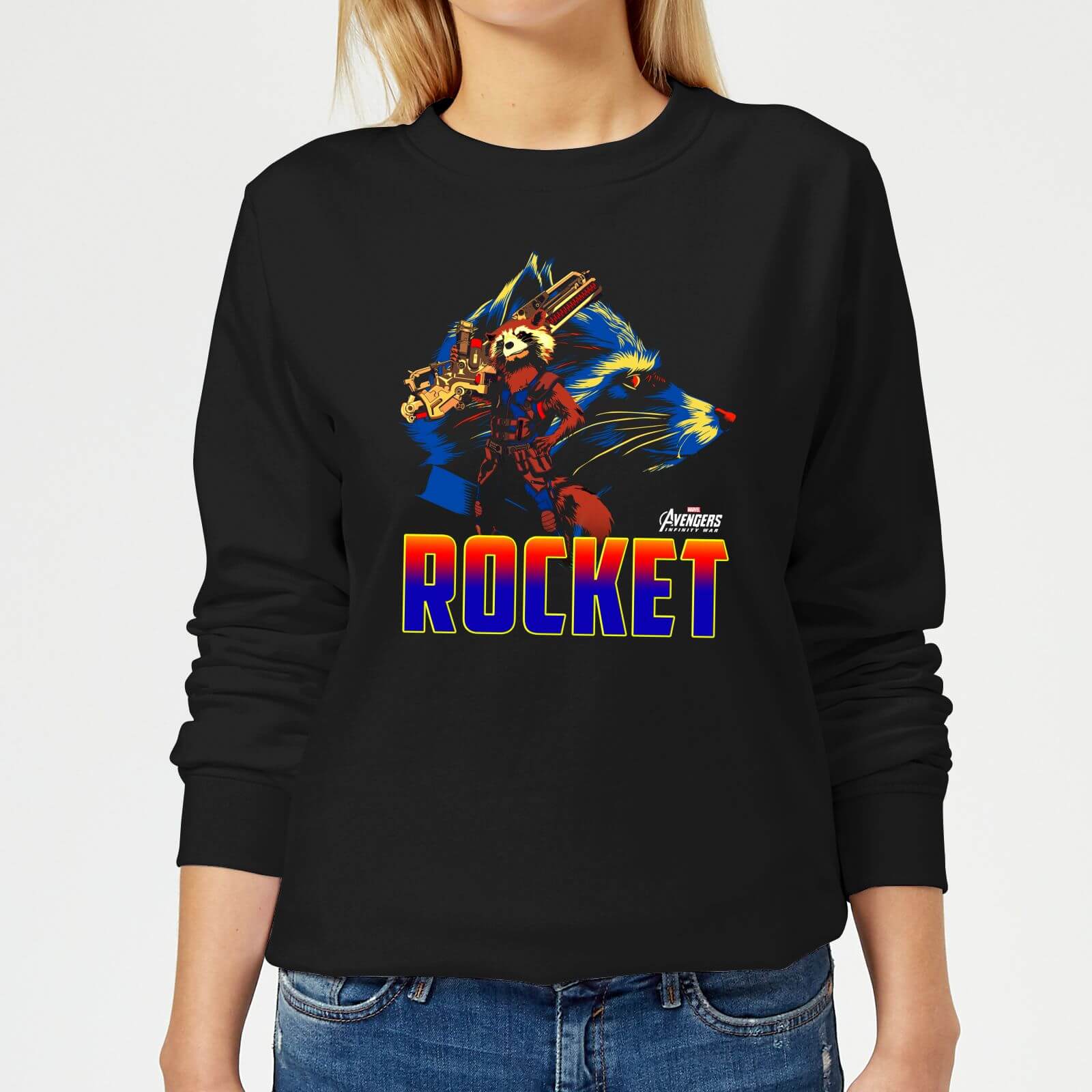 Avengers Rocket Damen Pullover Schwarz Avengers Rocket Damen Pullover Schwarz