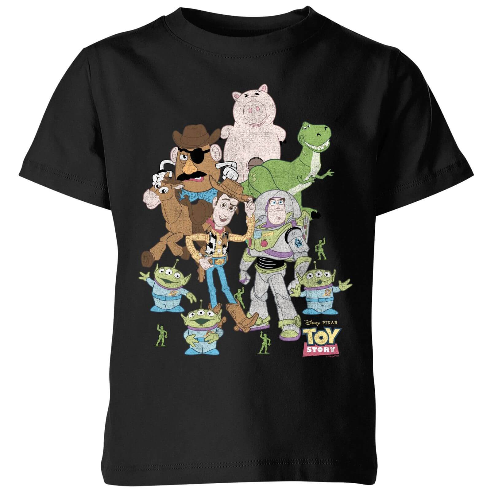 Toy Story Group Shot Kids T Shirt Black Clothing Zavvi Australia