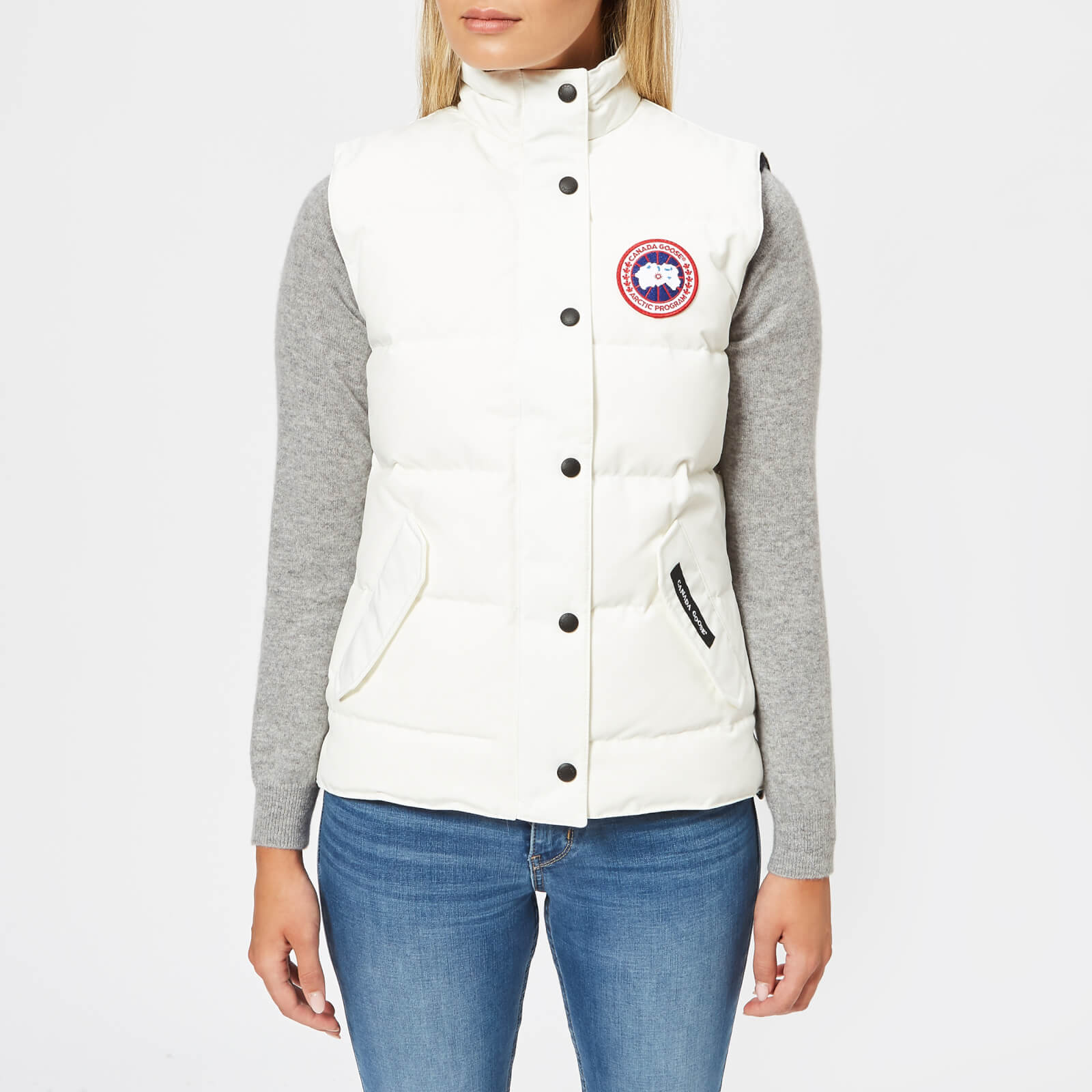 white canada goose vest