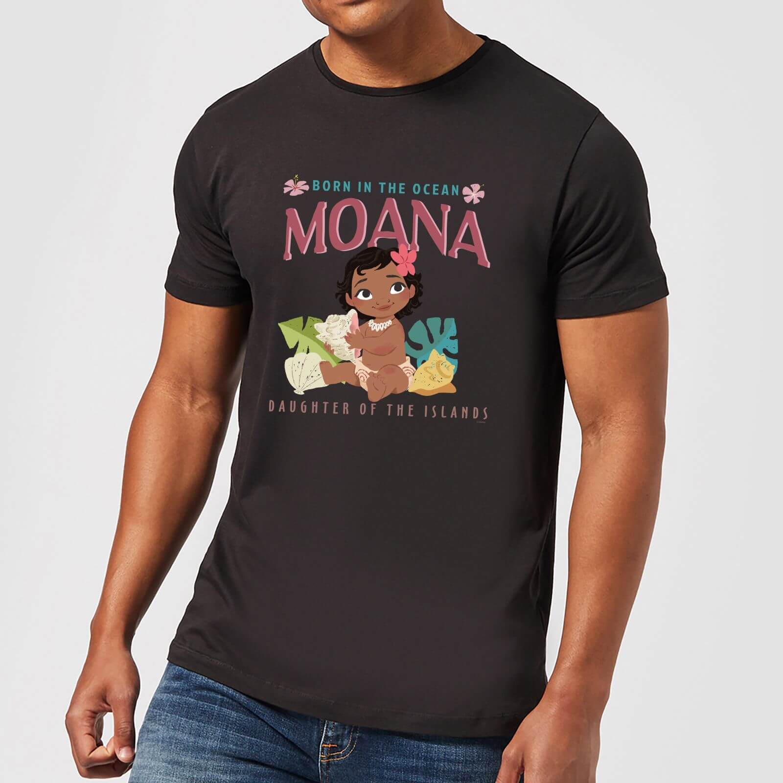 Disney Moana Born In The Ocean Men S T Shirt Black Clothing Zavvi Uk
