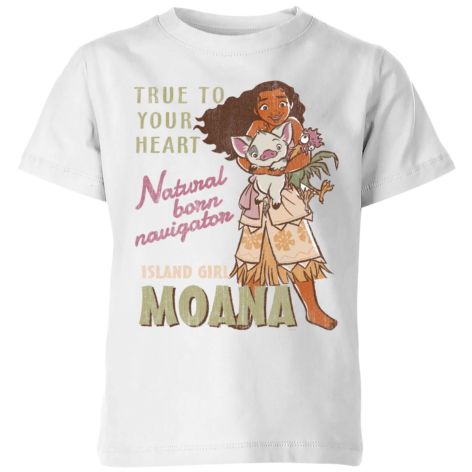 Moana Natural Born Navigator Kids T Shirt White Clothing Zavvi Us