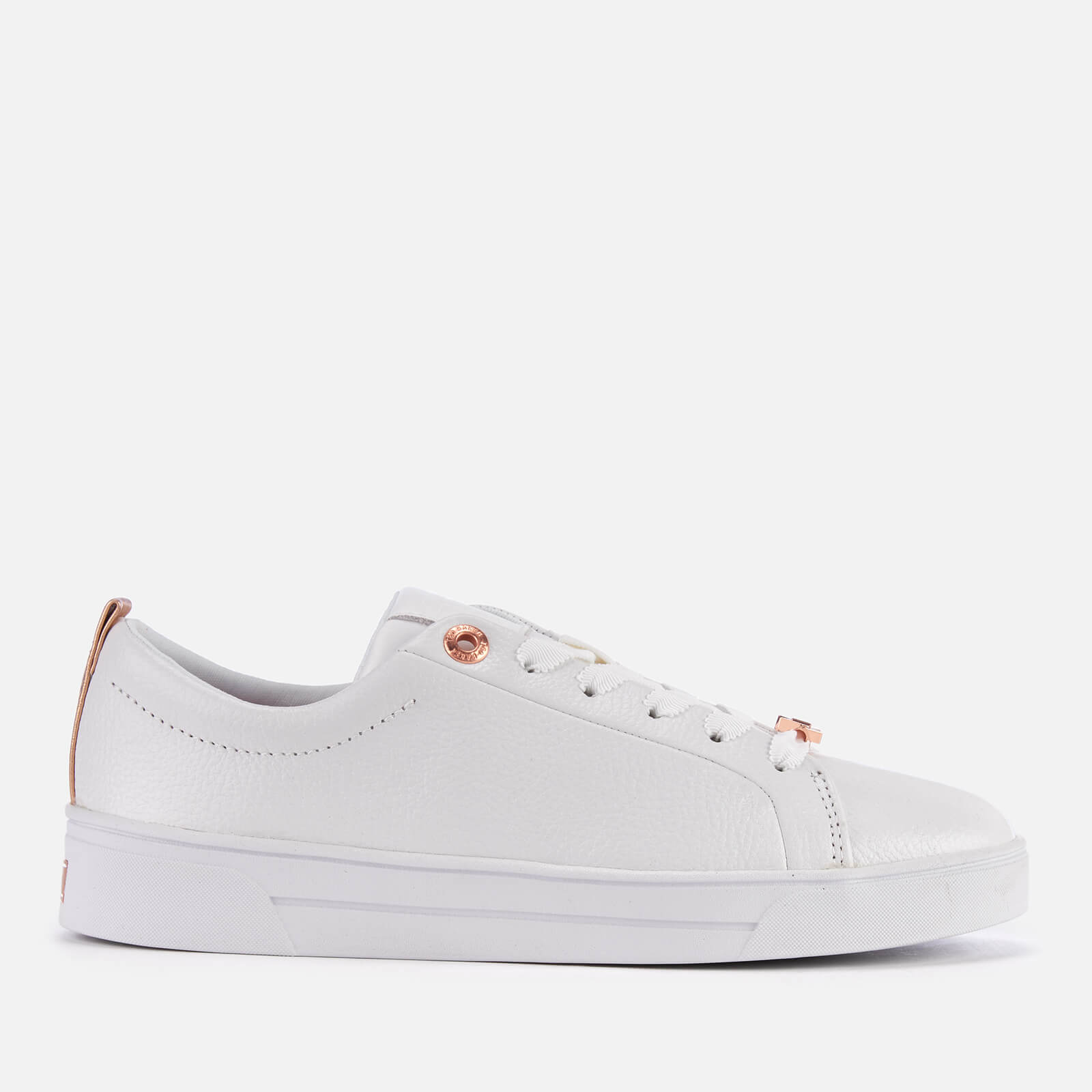 Gielli Leather Cupsole Trainers - White 