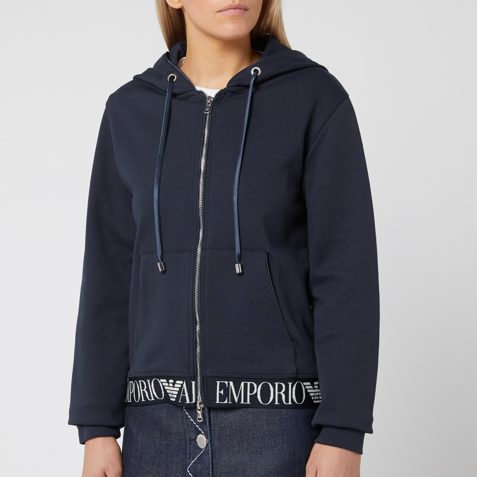 armani zip hoodie women's