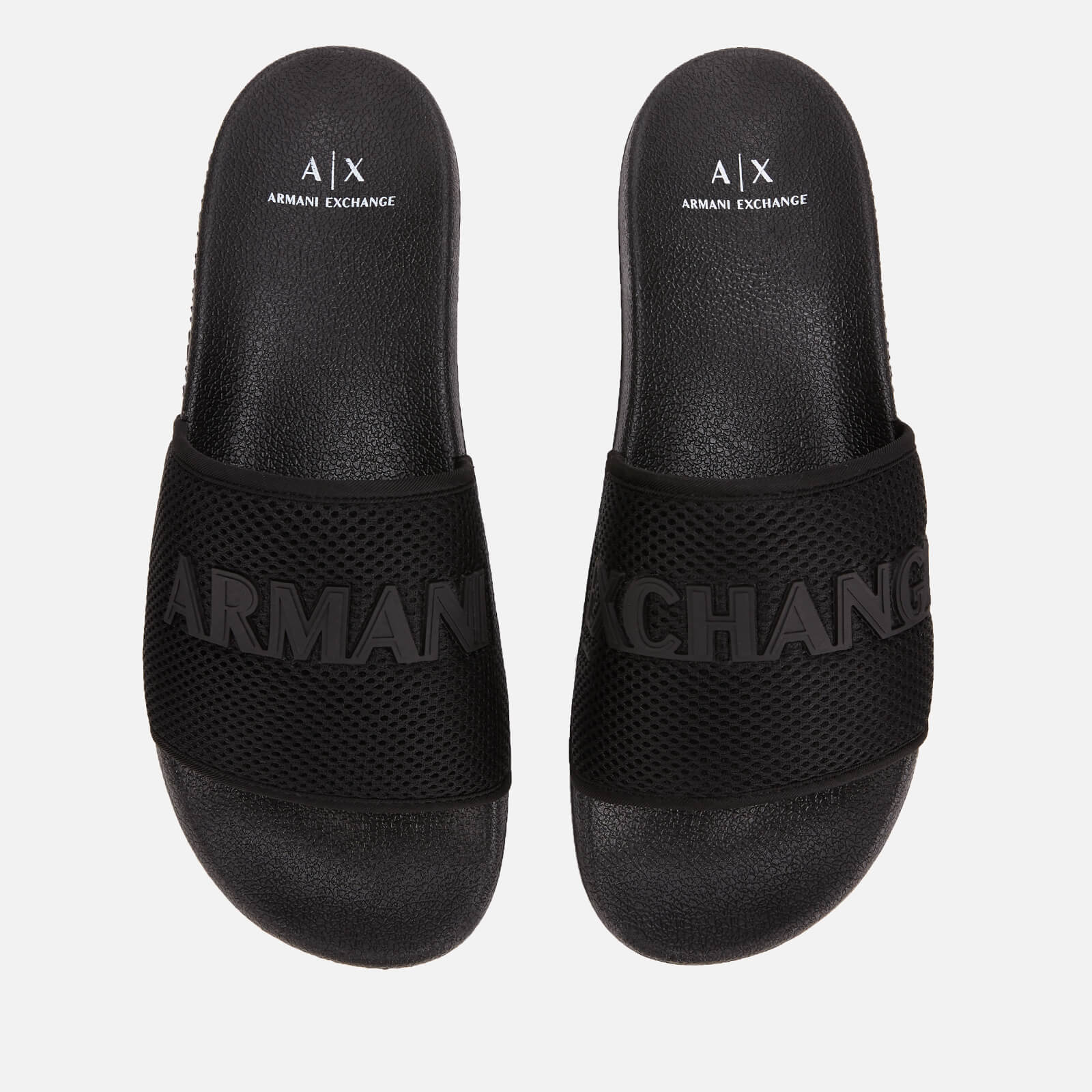 armani exchange men's slides