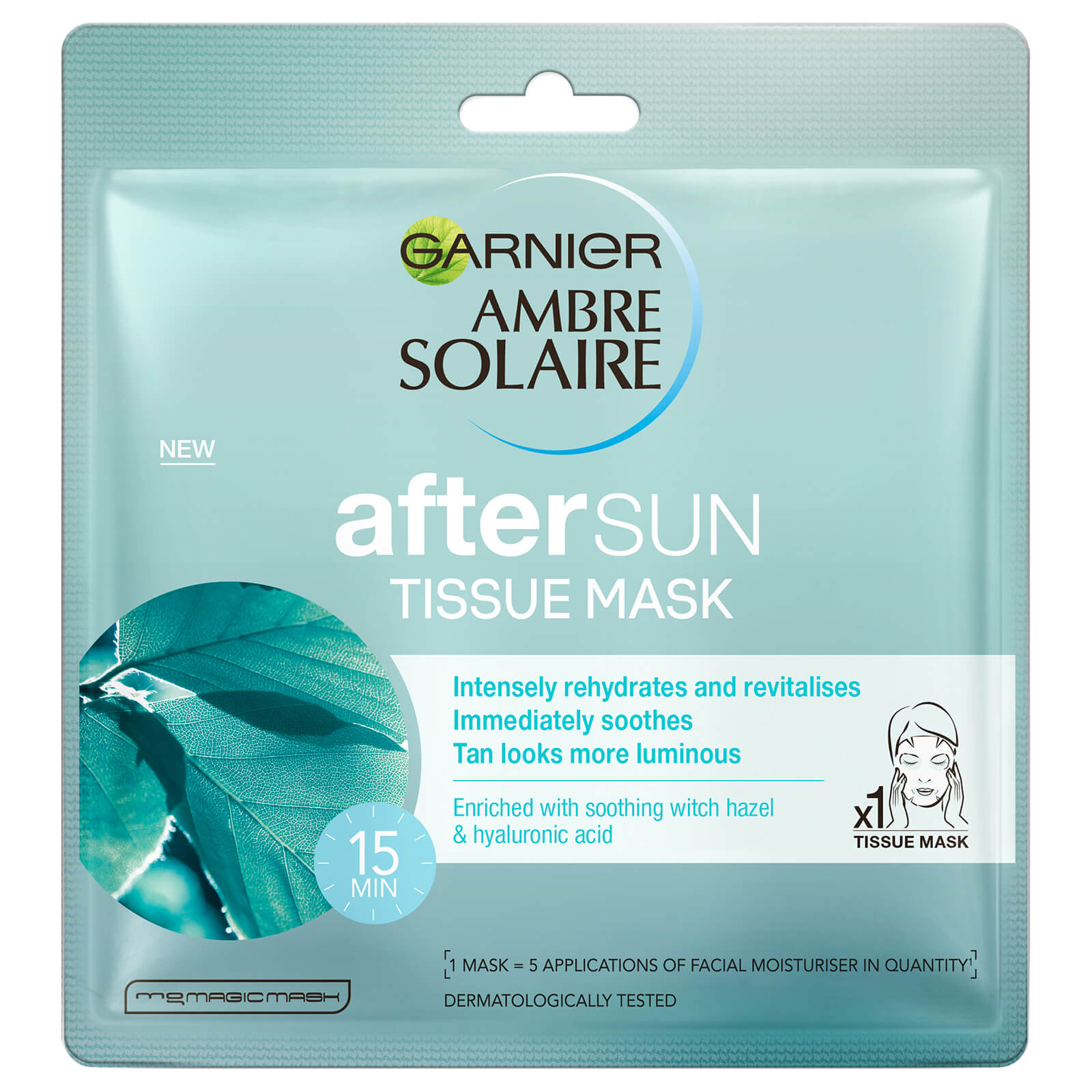 Garnier ambre solaire after sun tissue mask