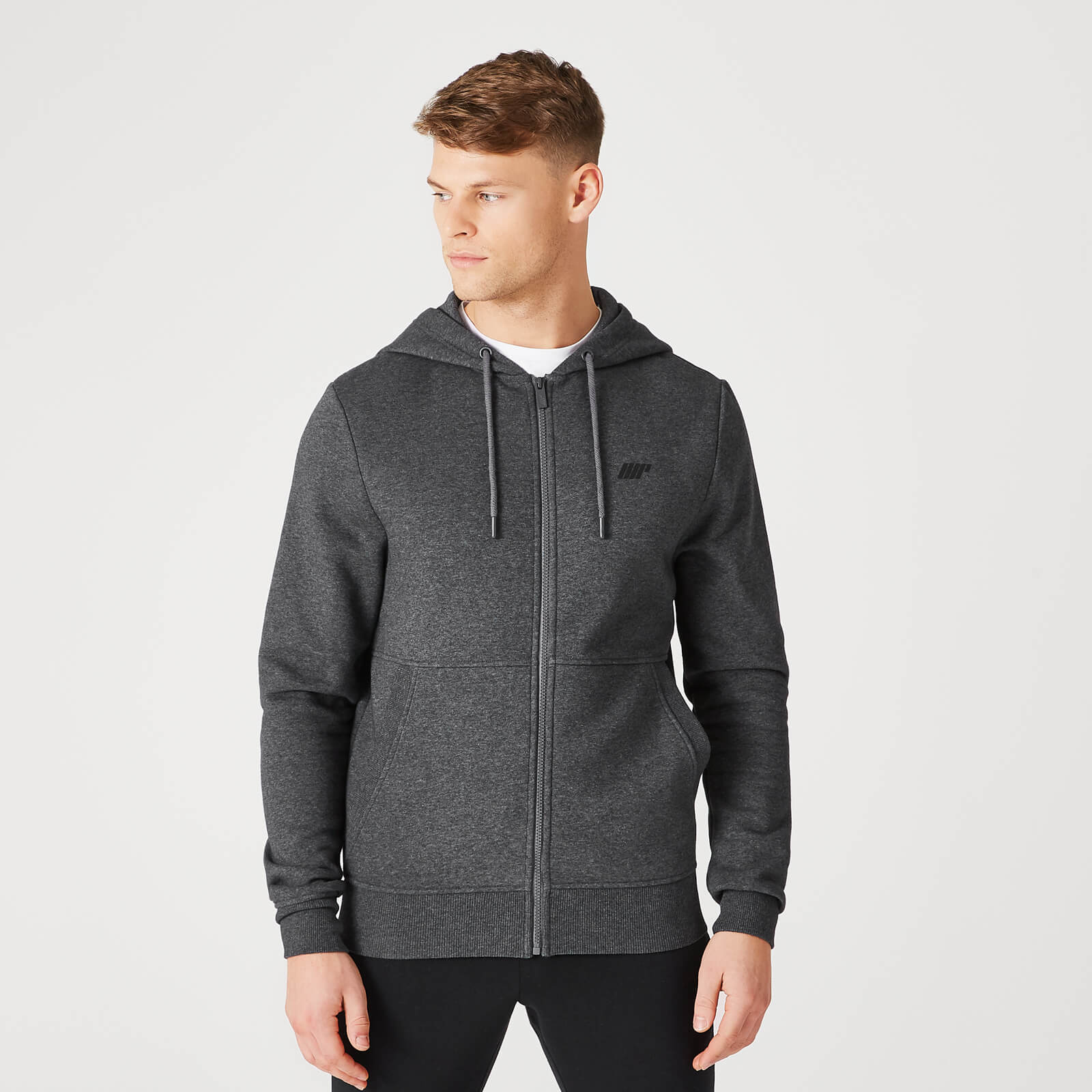 charcoal zip up hoodie