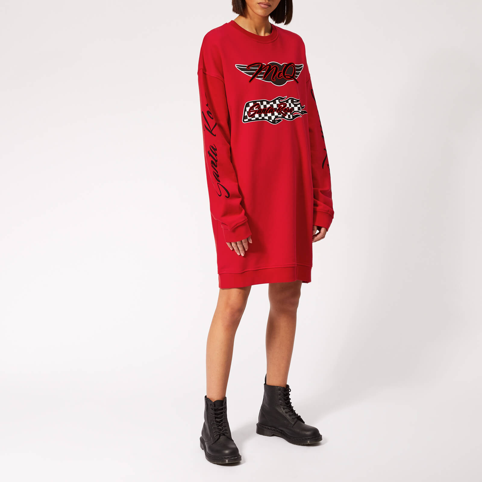 McQ Alexander McQueen Women's Slouchy Sweat Dress - Cadillac Red