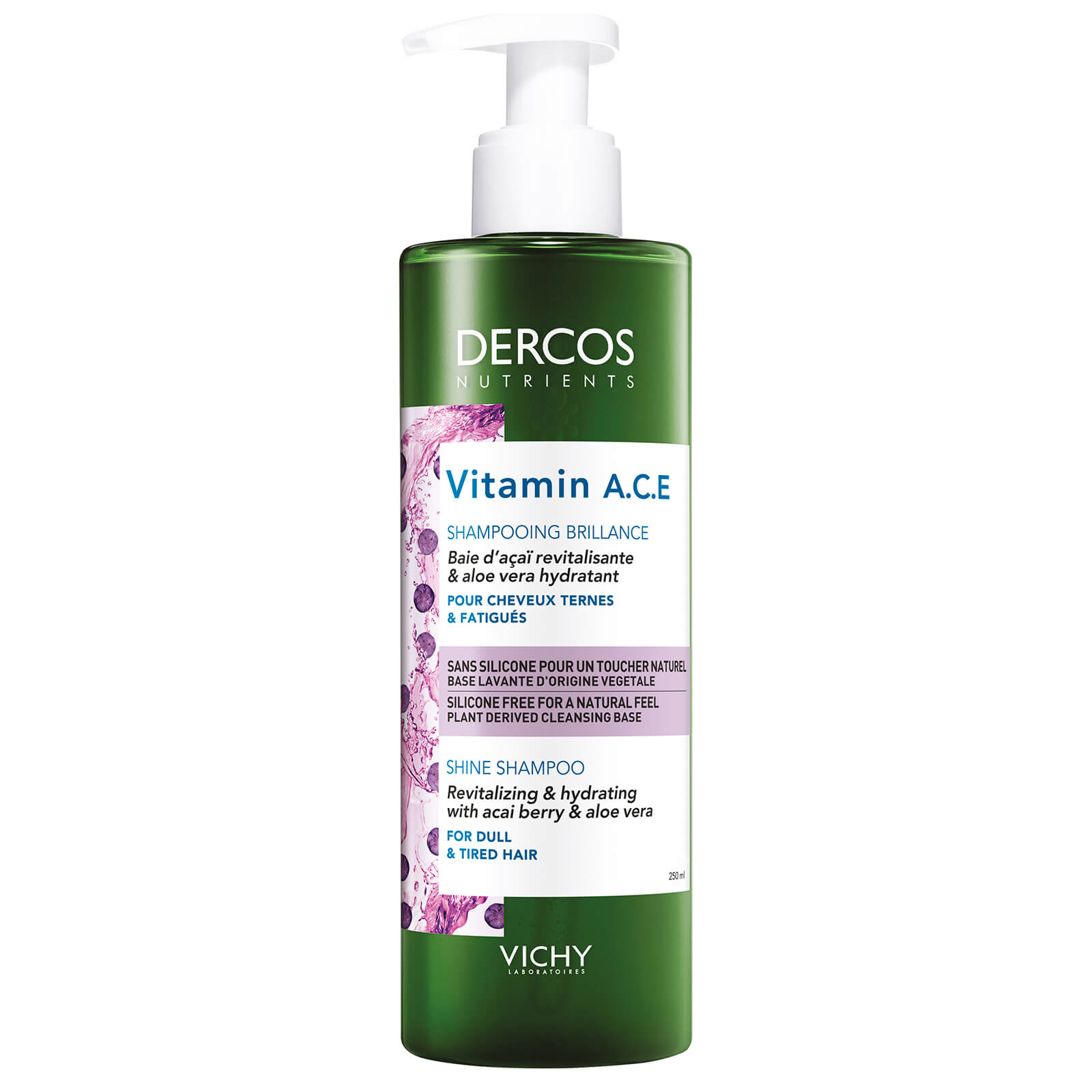 Vichy Dercos Nutrients Vitamin A C E Shampoo 250ml Free Shipping Lookfantastic