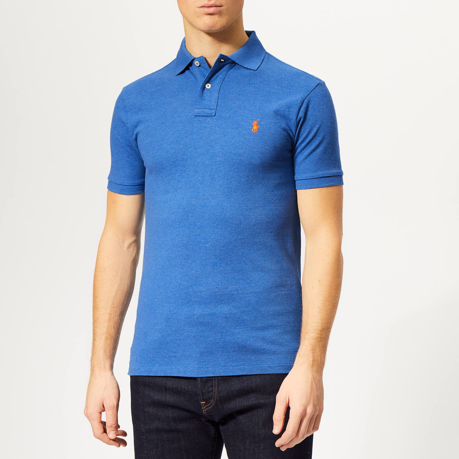 Polo Ralph Lauren Men's Slim Fit Mesh Polo Shirt - Dockside Blue Heather