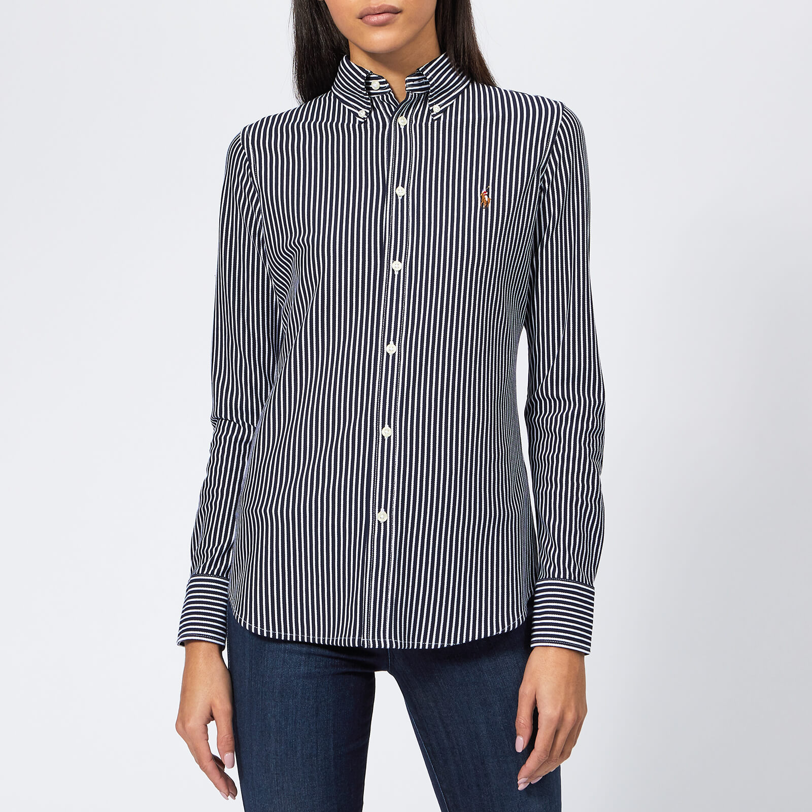 ralph lauren navy striped shirt