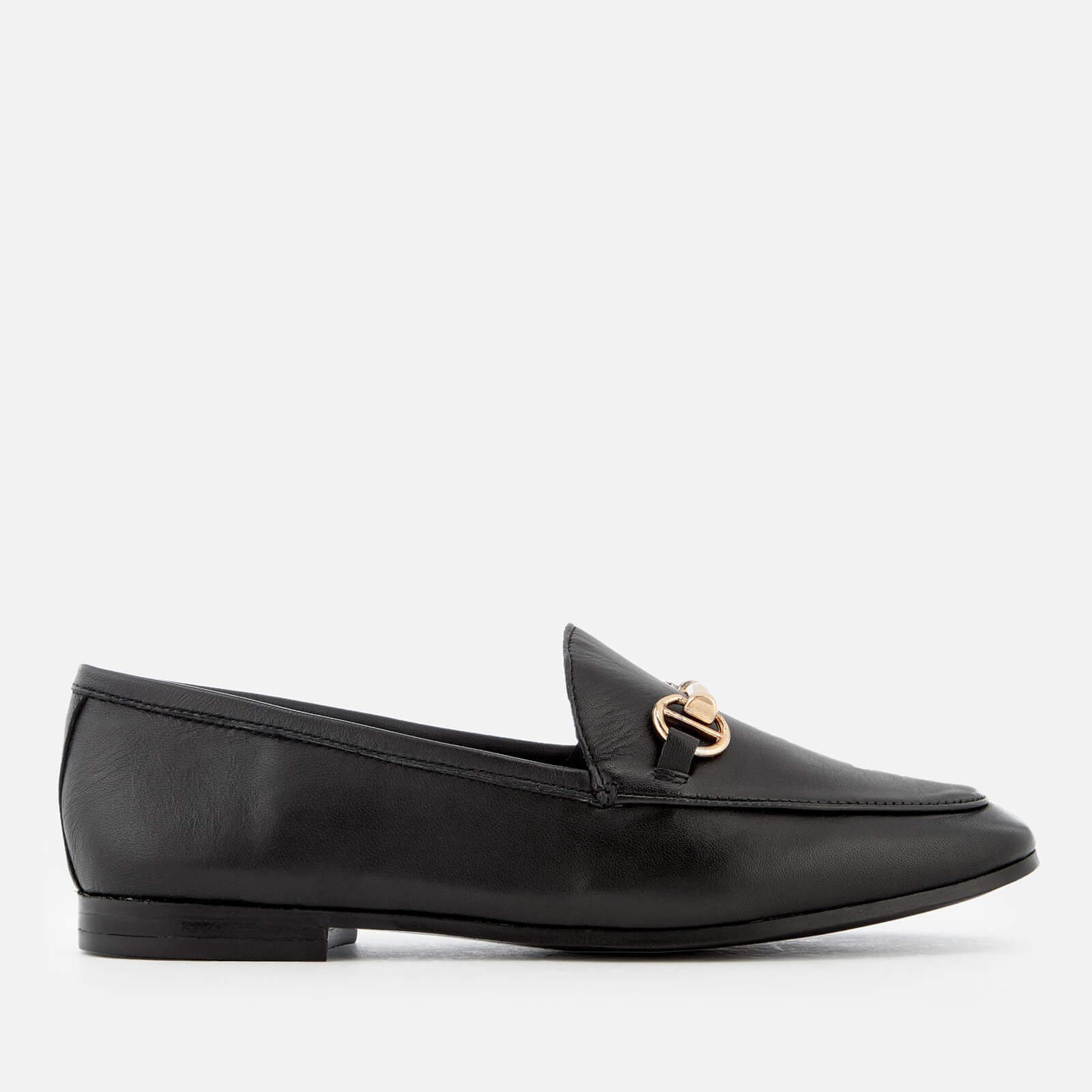 leather black loafers women's