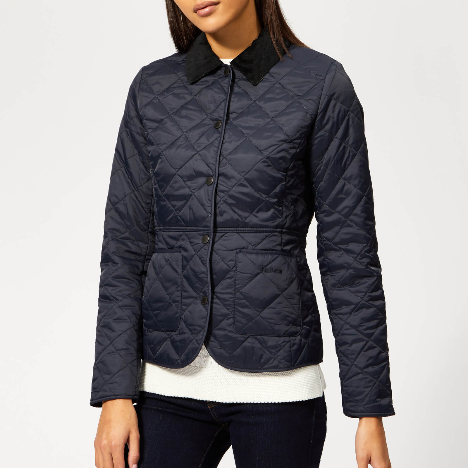navy blue barbour jacket womens