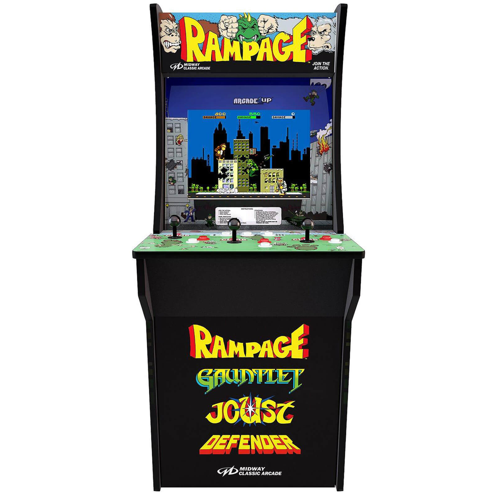 Sambro Arcade 1up Midway Rampage Gauntlet Joust Defender At