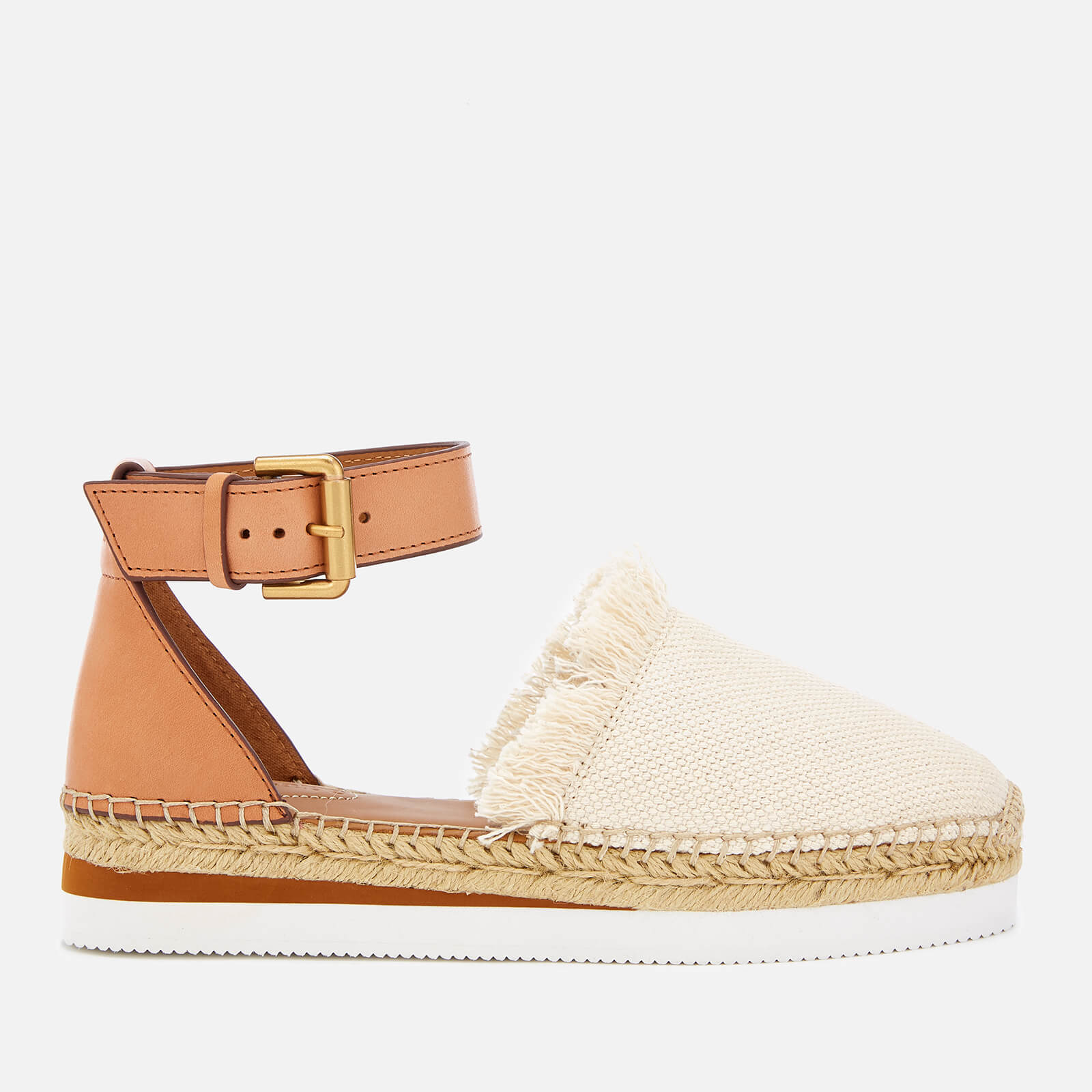 See By Chloé Women's Glyn Canvas Espadrille Flat Sandals - Natural